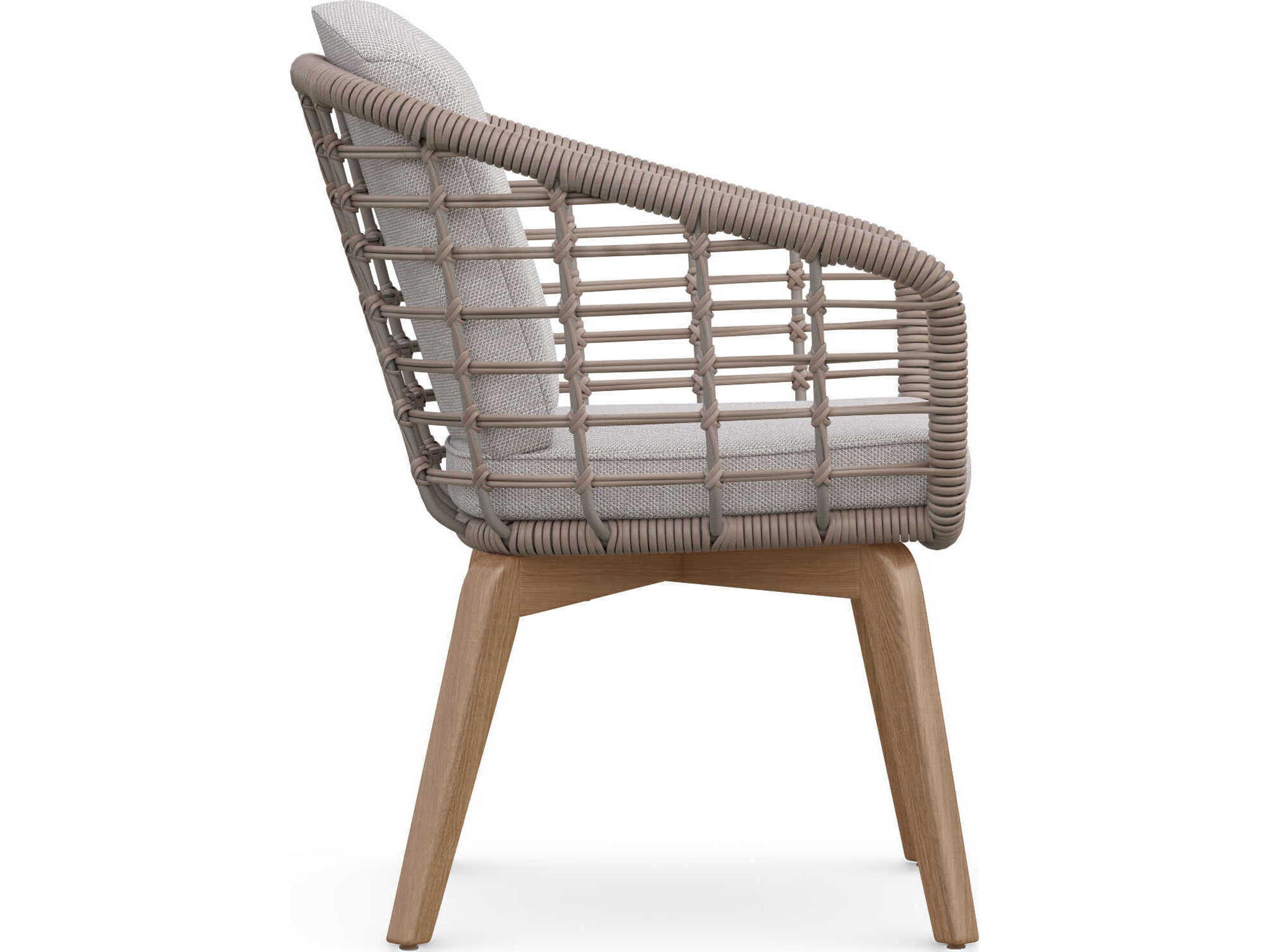 Azzurro Living Sicily Aluminum Cushion Dining Chair Set of 2