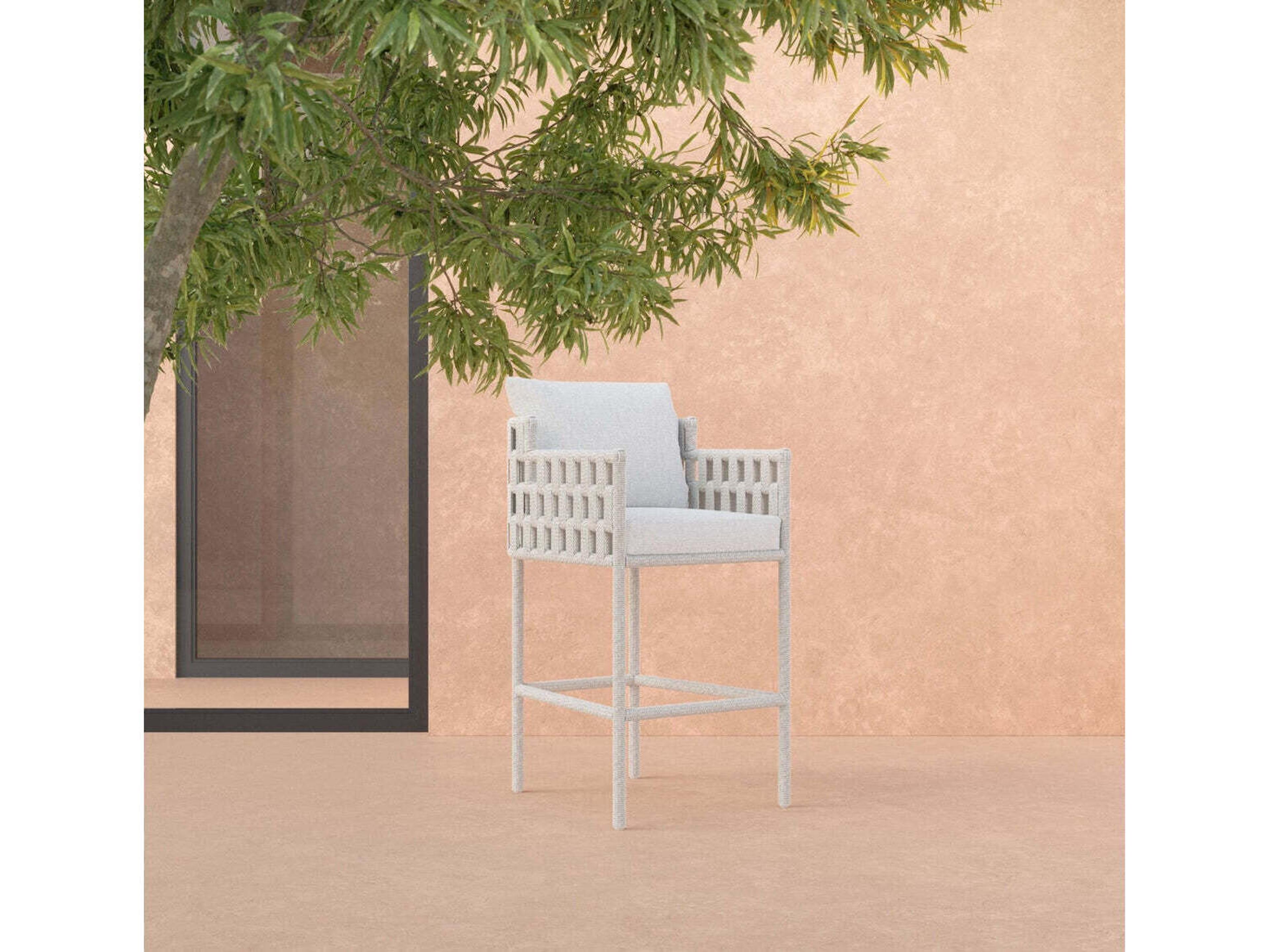 Azzurro Living Santa Cruz Aluminum Cushion Bar Stool