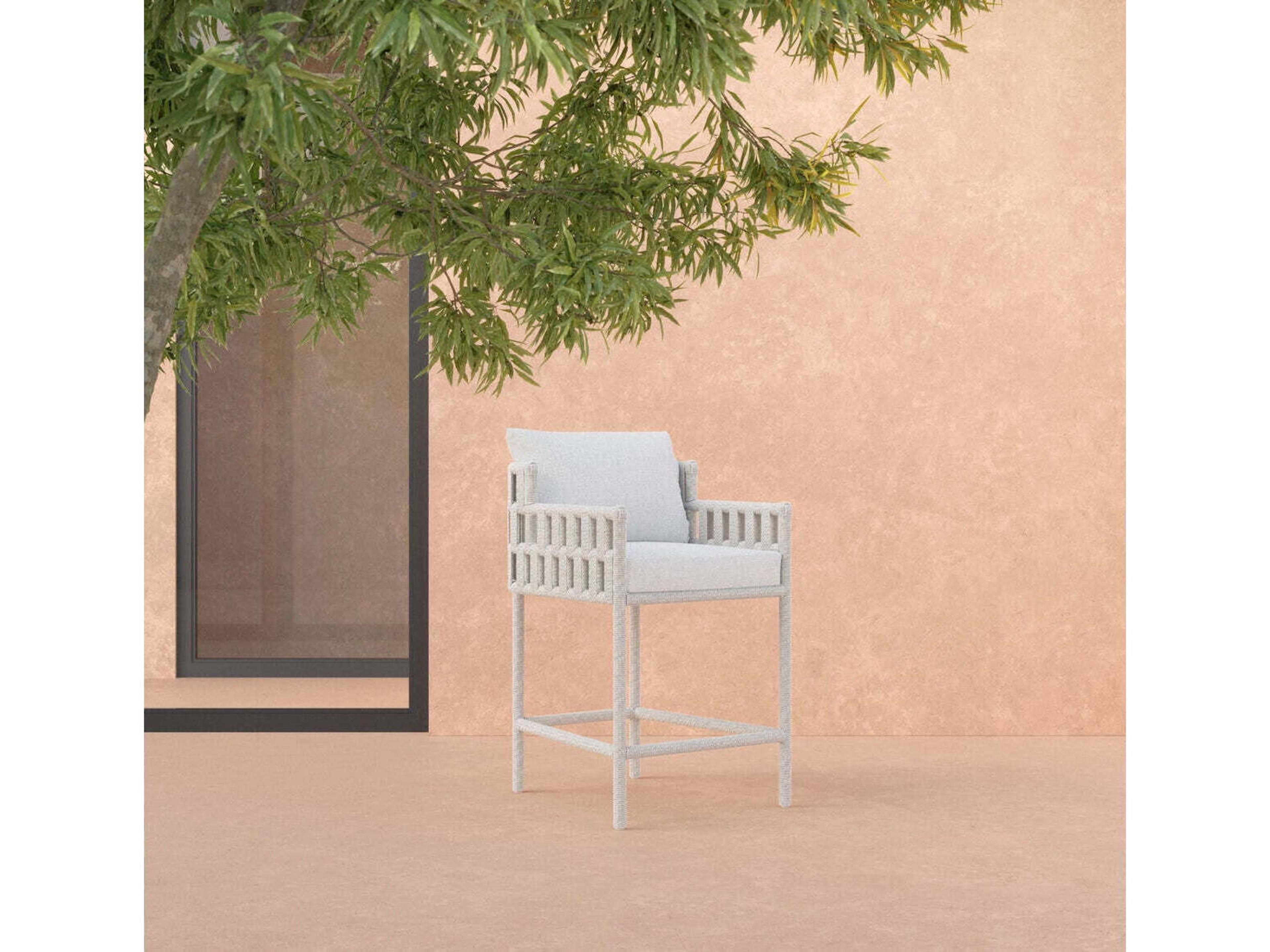 Azzurro Living Santa Cruz Aluminum Cushion Counter Stool