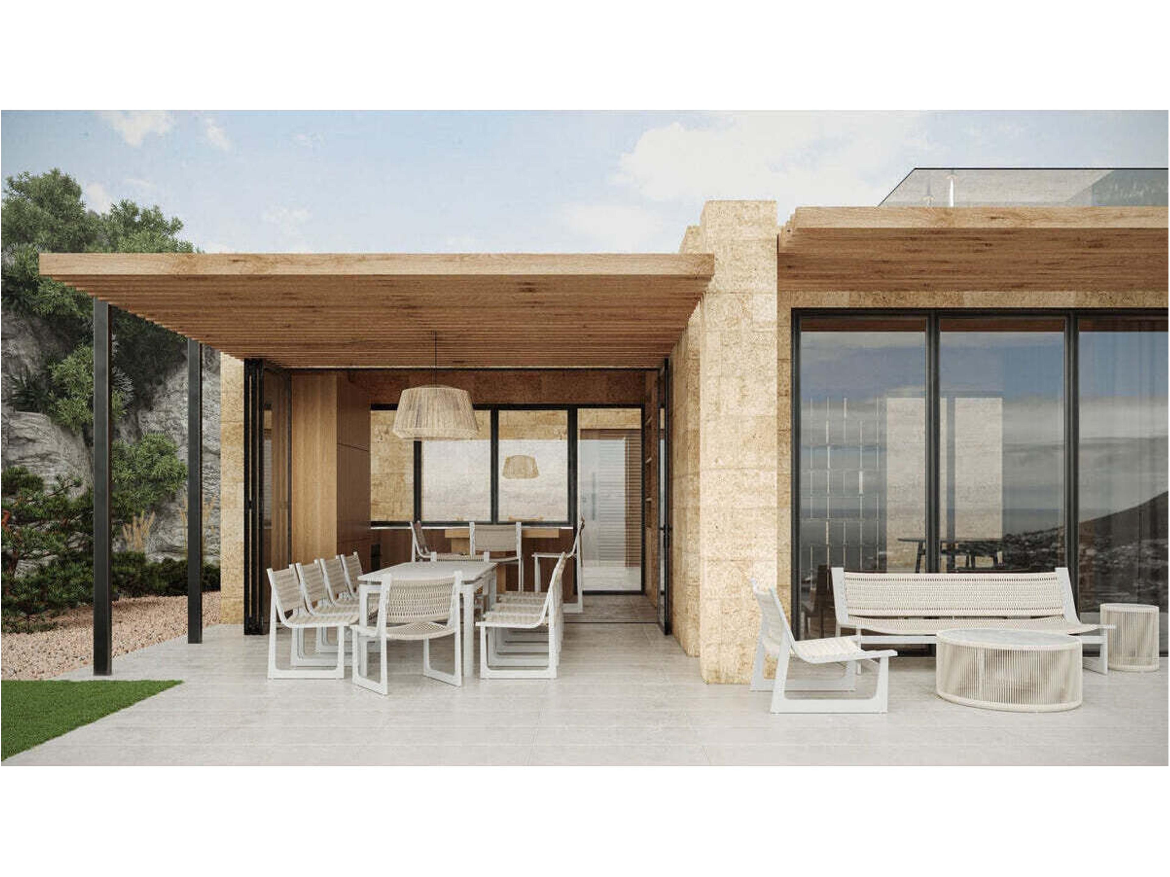 Azzurro Living Seville Extendable Aluminum Oval Dining Table