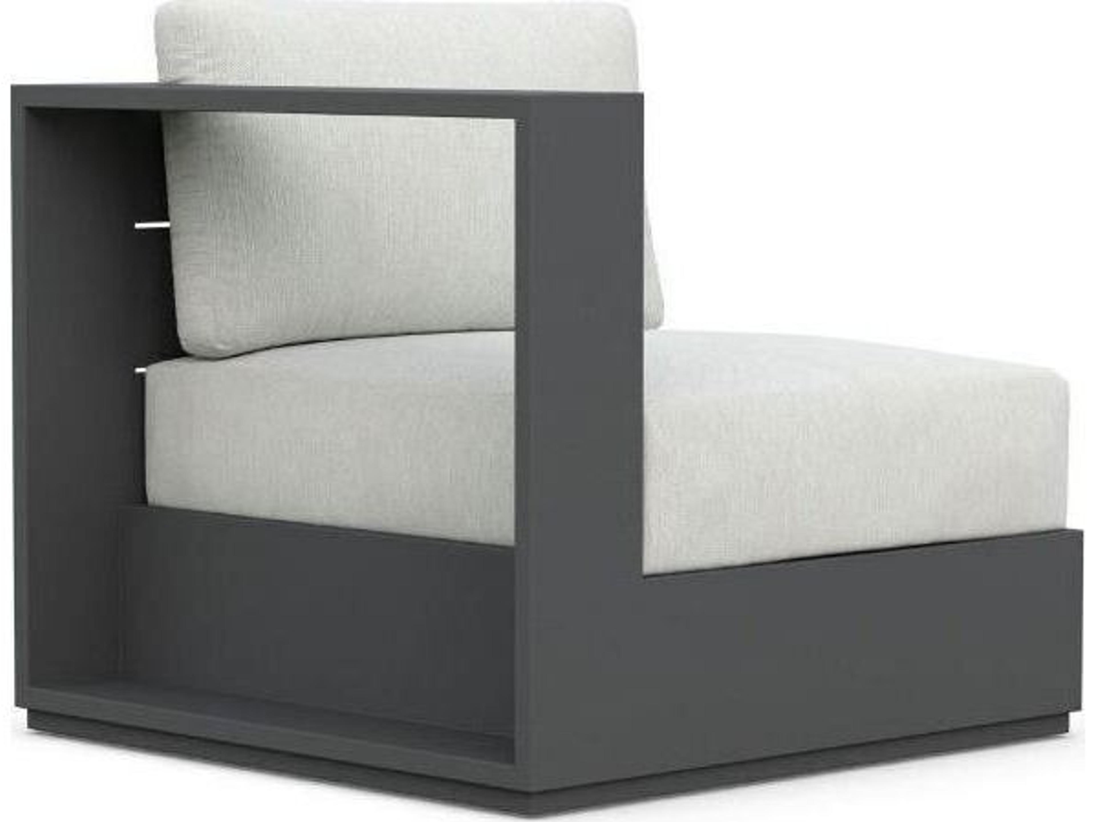 Sydney Outdoor Right Arm Chair in Bronze and Fawn