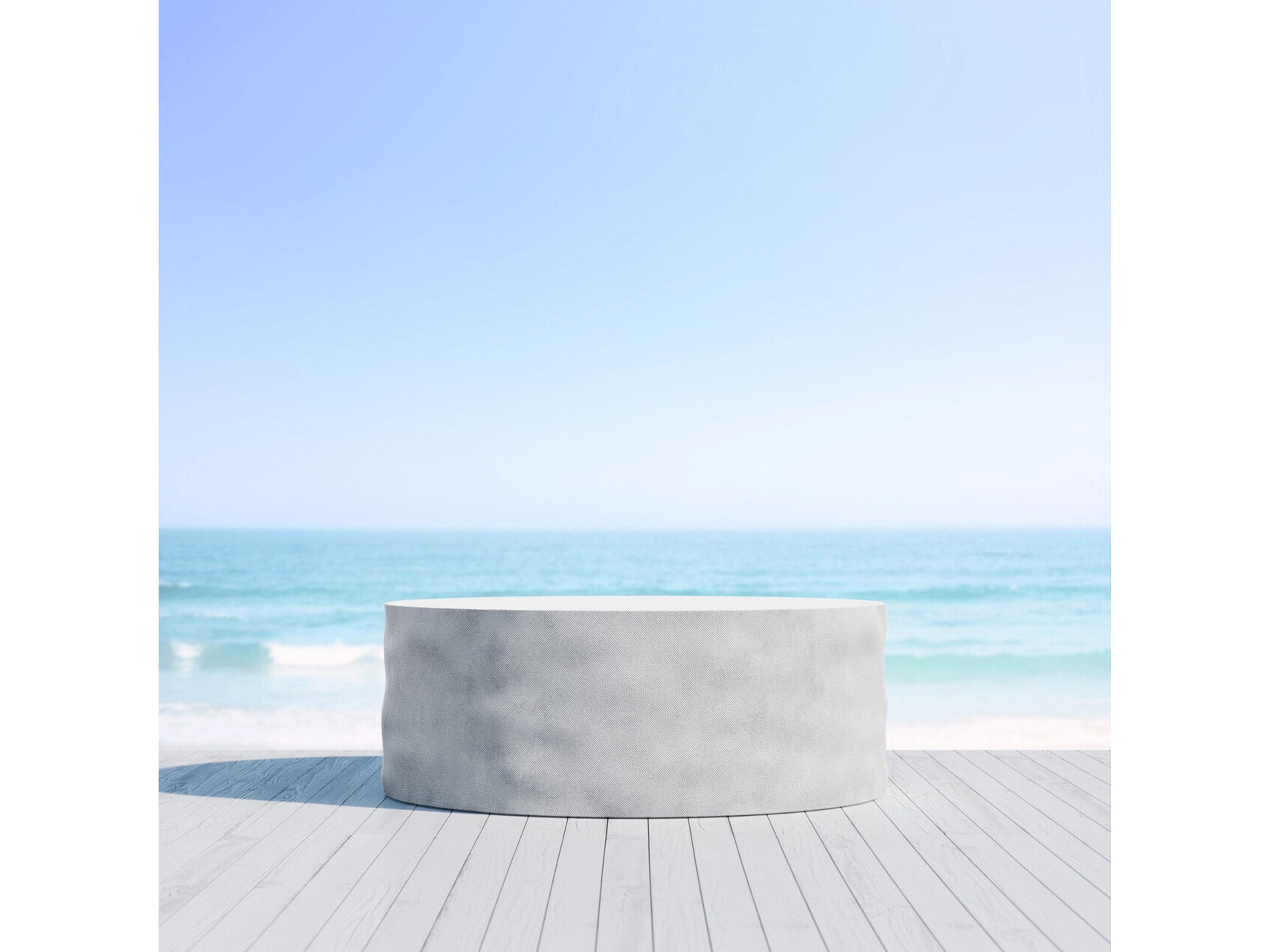 Azzurro Living Tulum Concrete Oval Coffee Table