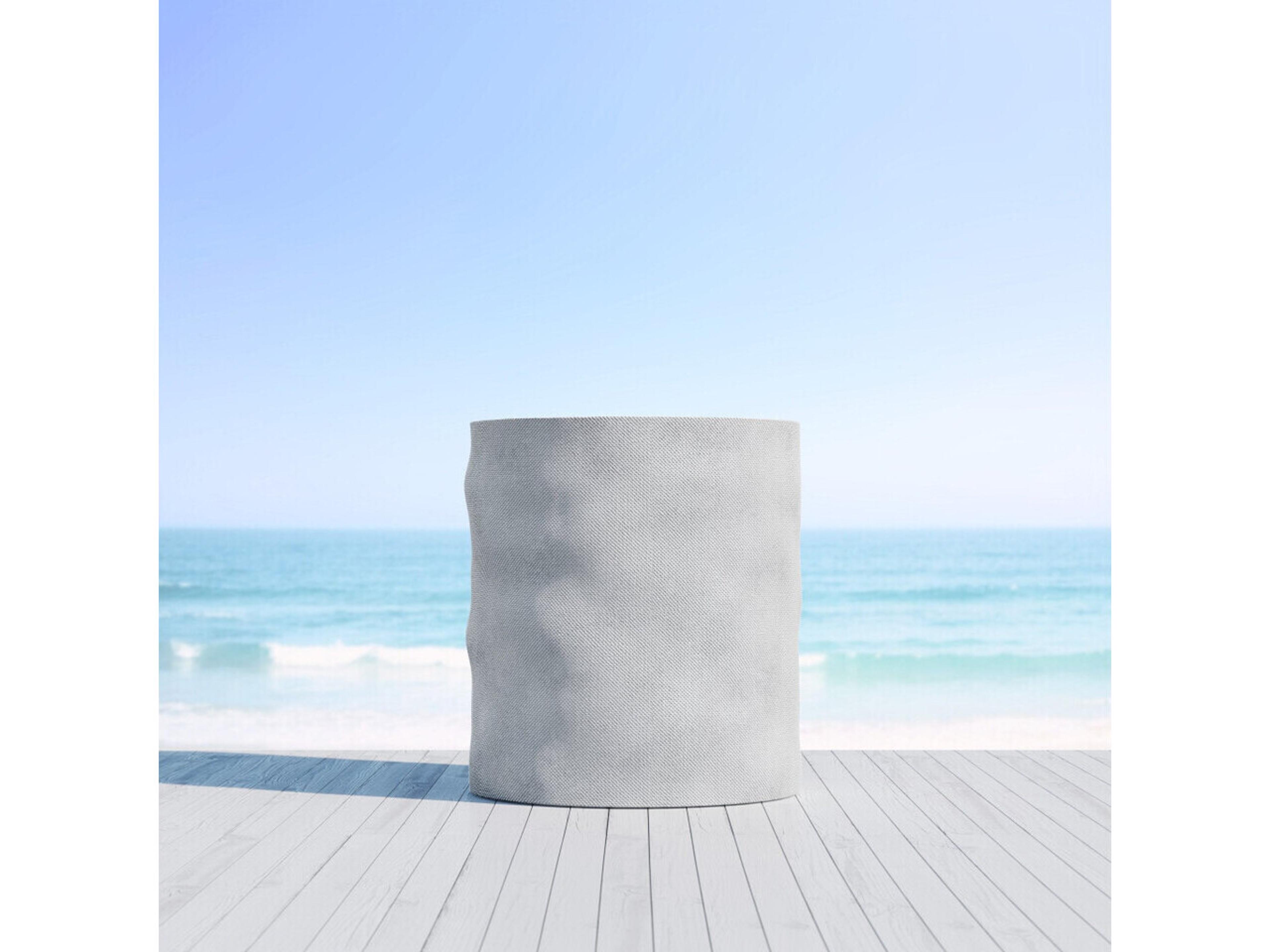 Azzurro Living Tulum Concrete Round End Table