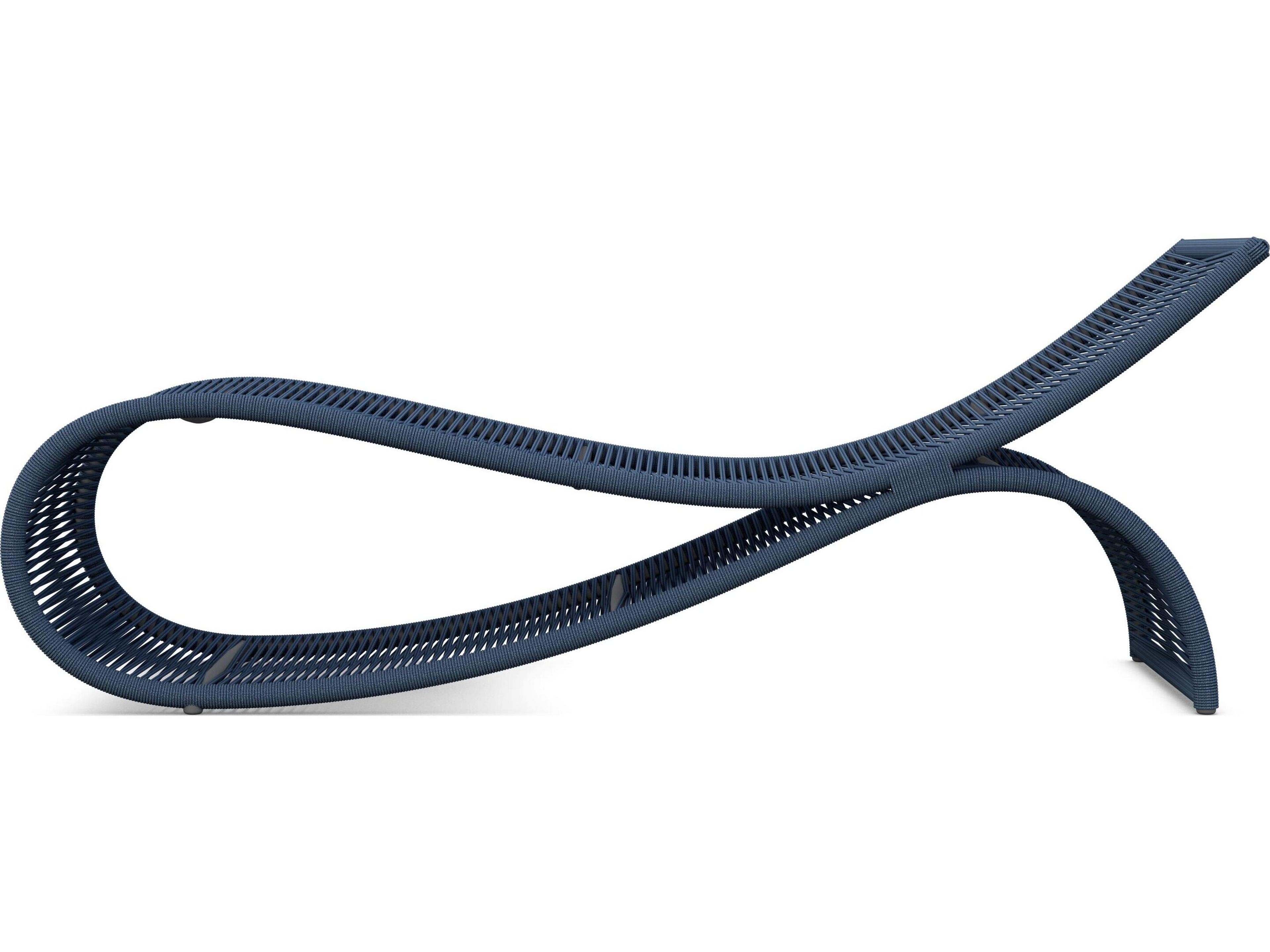 Azzurro Living Wave Deep Royal All-Weather Rope Outdoor Chaise Lounge