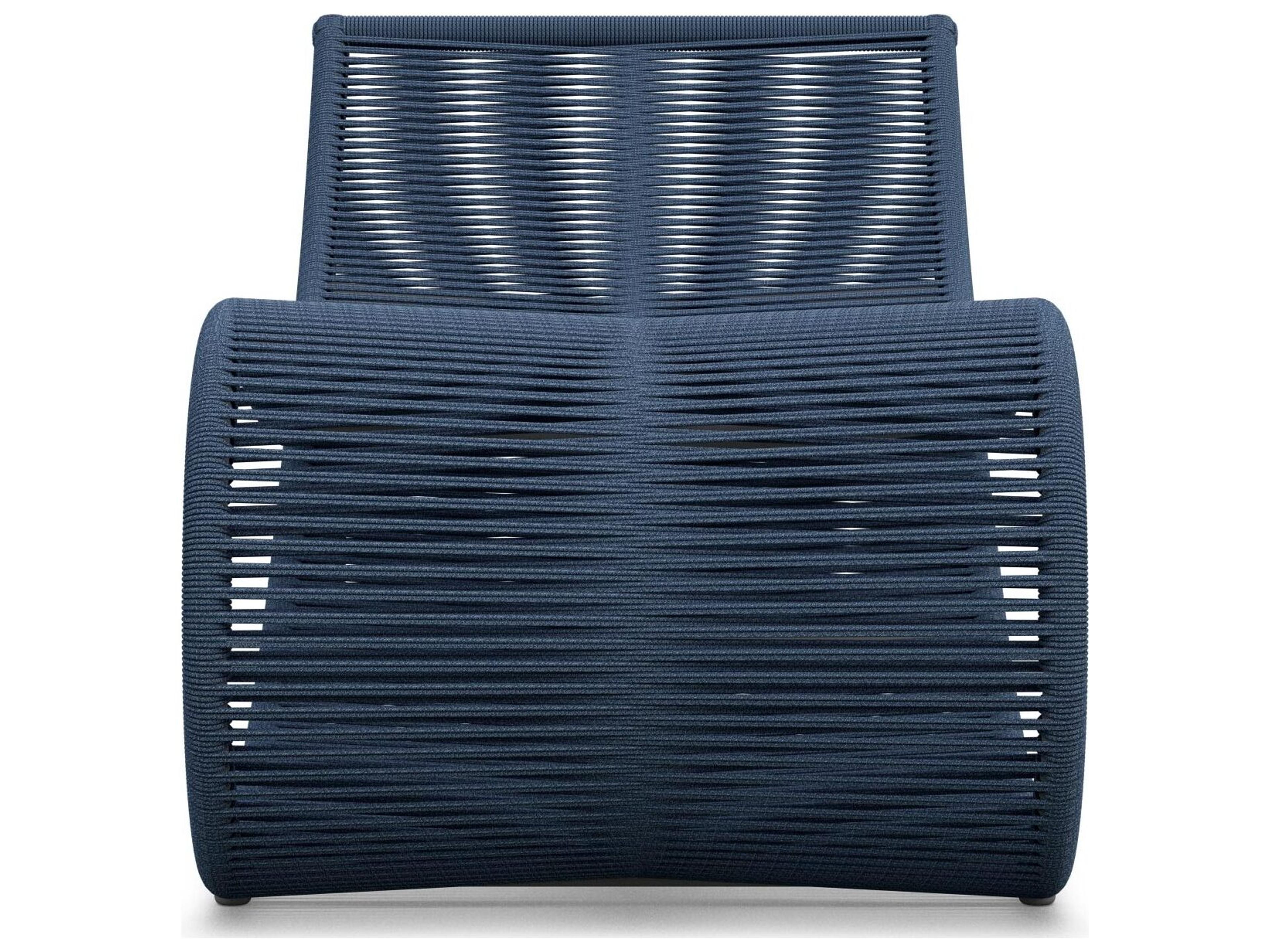 Azzurro Living Wave Deep Royal All-Weather Rope Outdoor Chaise Lounge