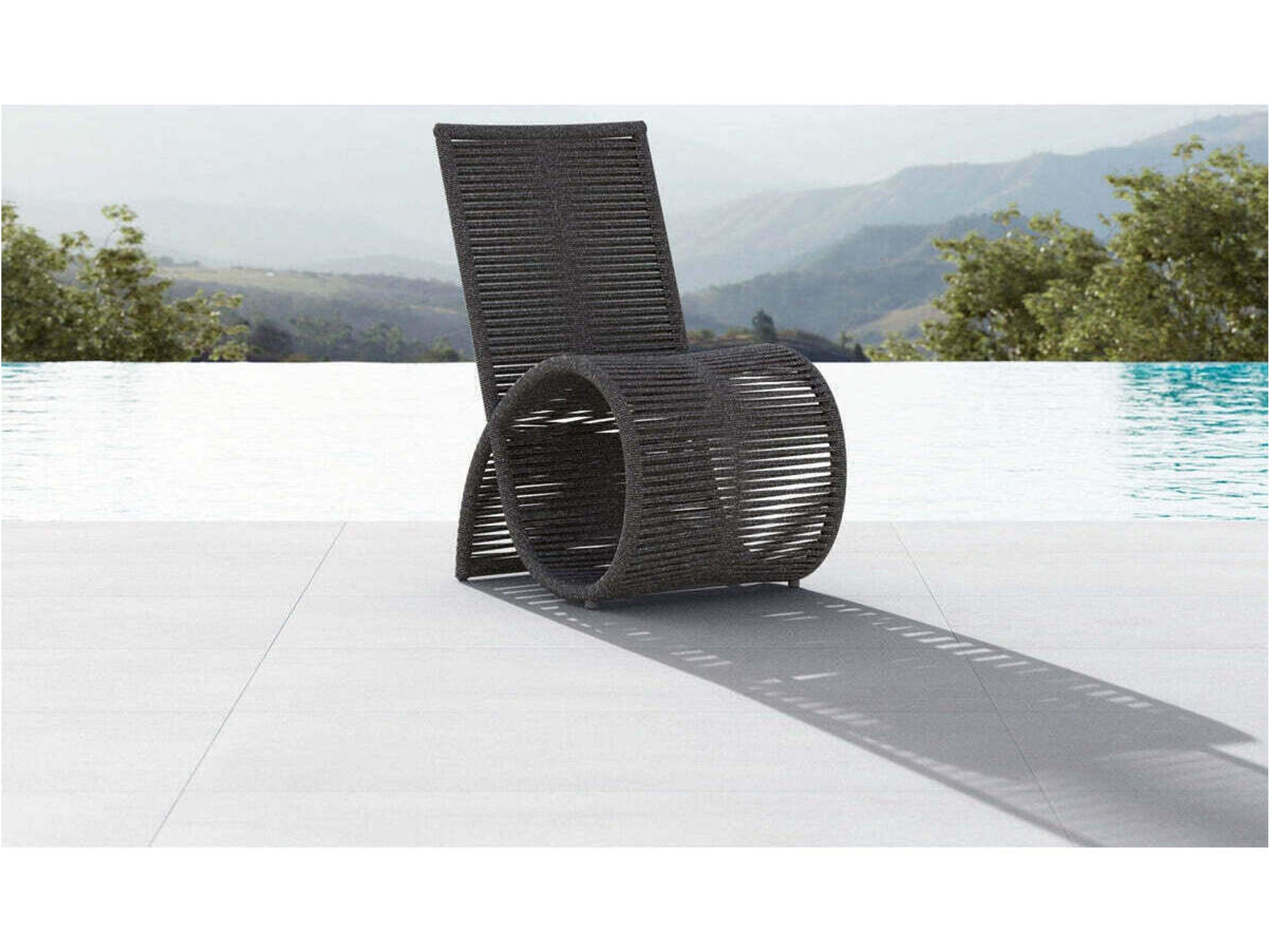 Azzurro Living Wave Aluminum Rope Dining Chair Set of 2