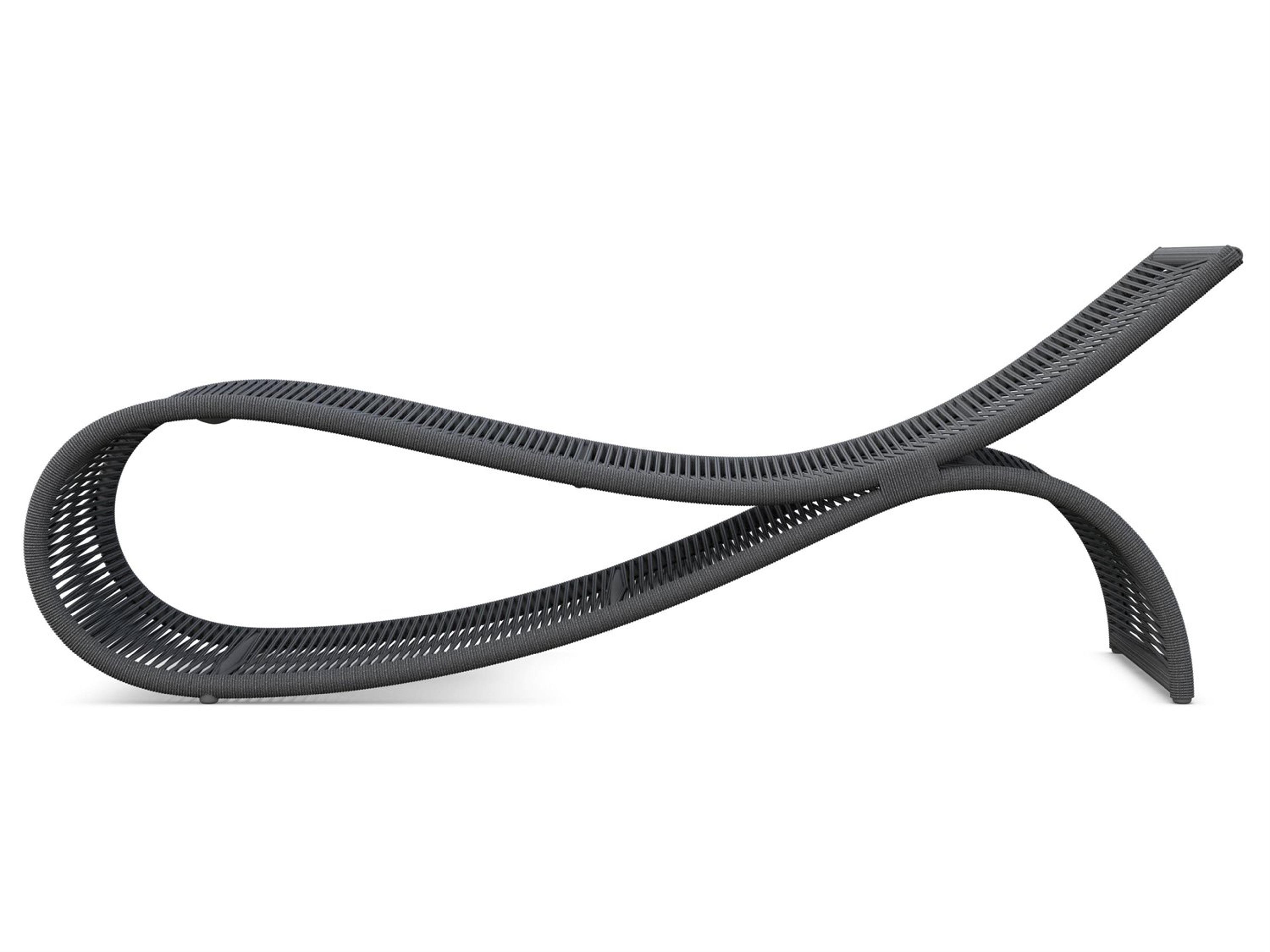 Azzurro Living Wave Aluminum Rope Chaise Lounge