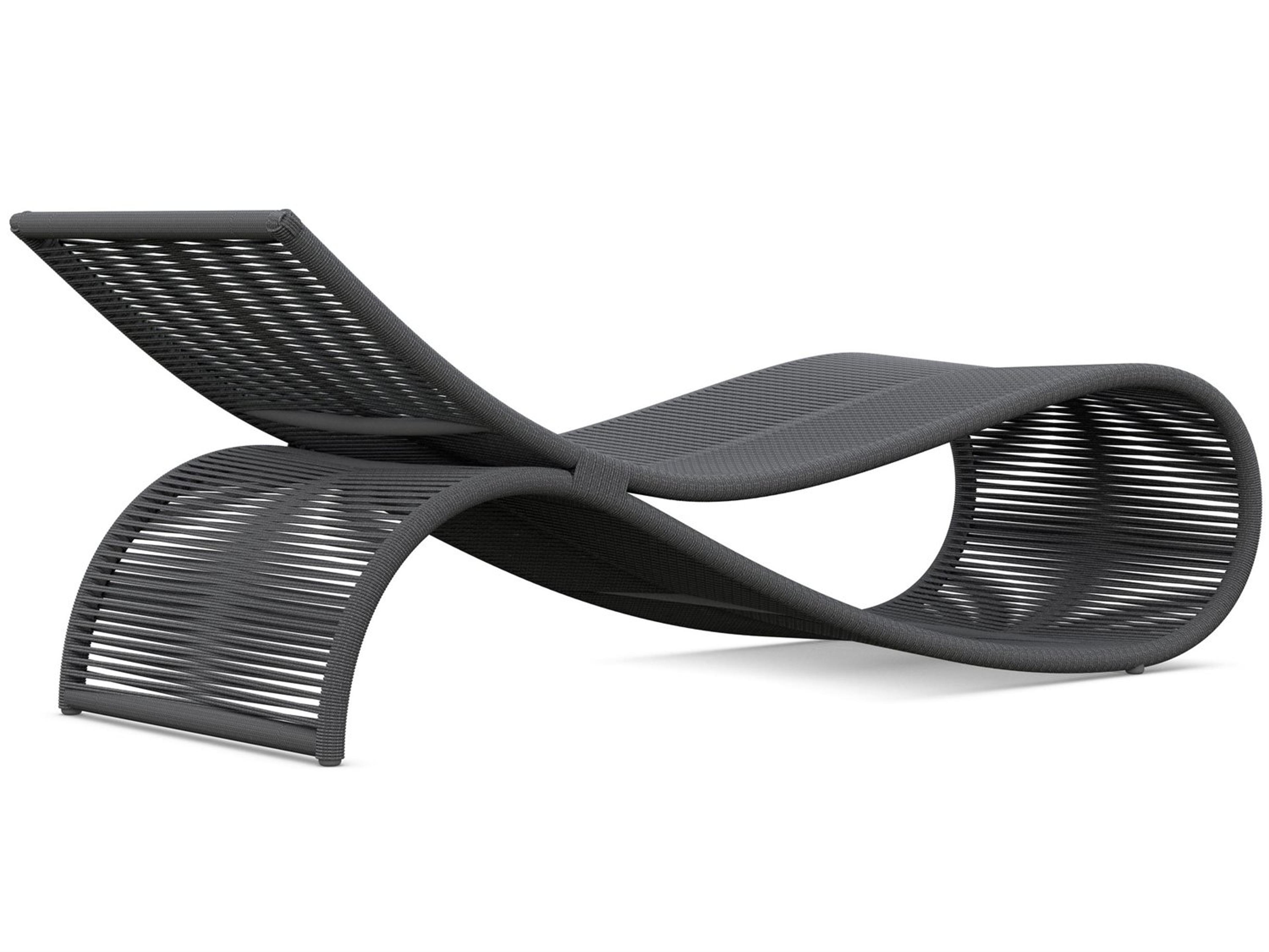 Azzurro Living Wave Aluminum Rope Chaise Lounge