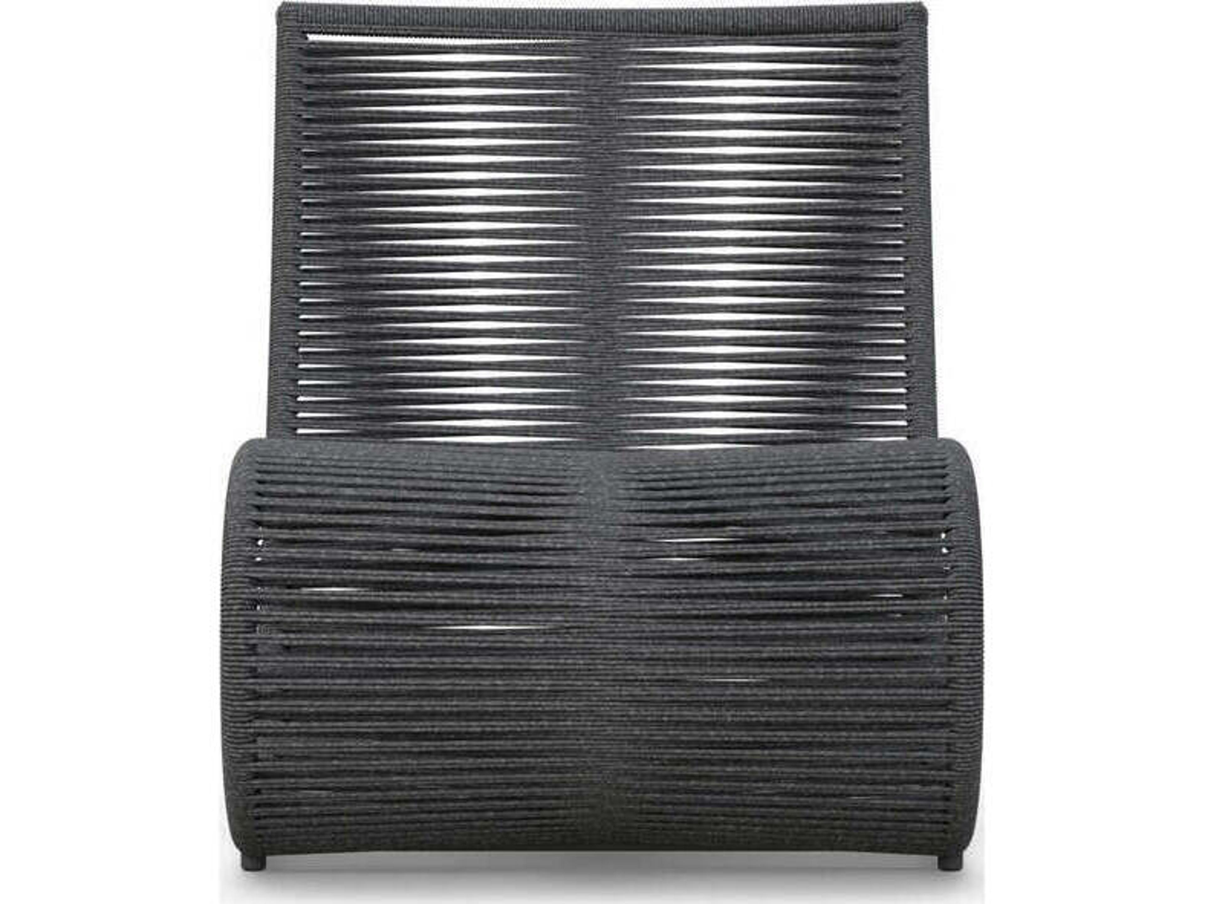 Azzurro Living Wave Aluminum Rope Lounge Chair Set of 2