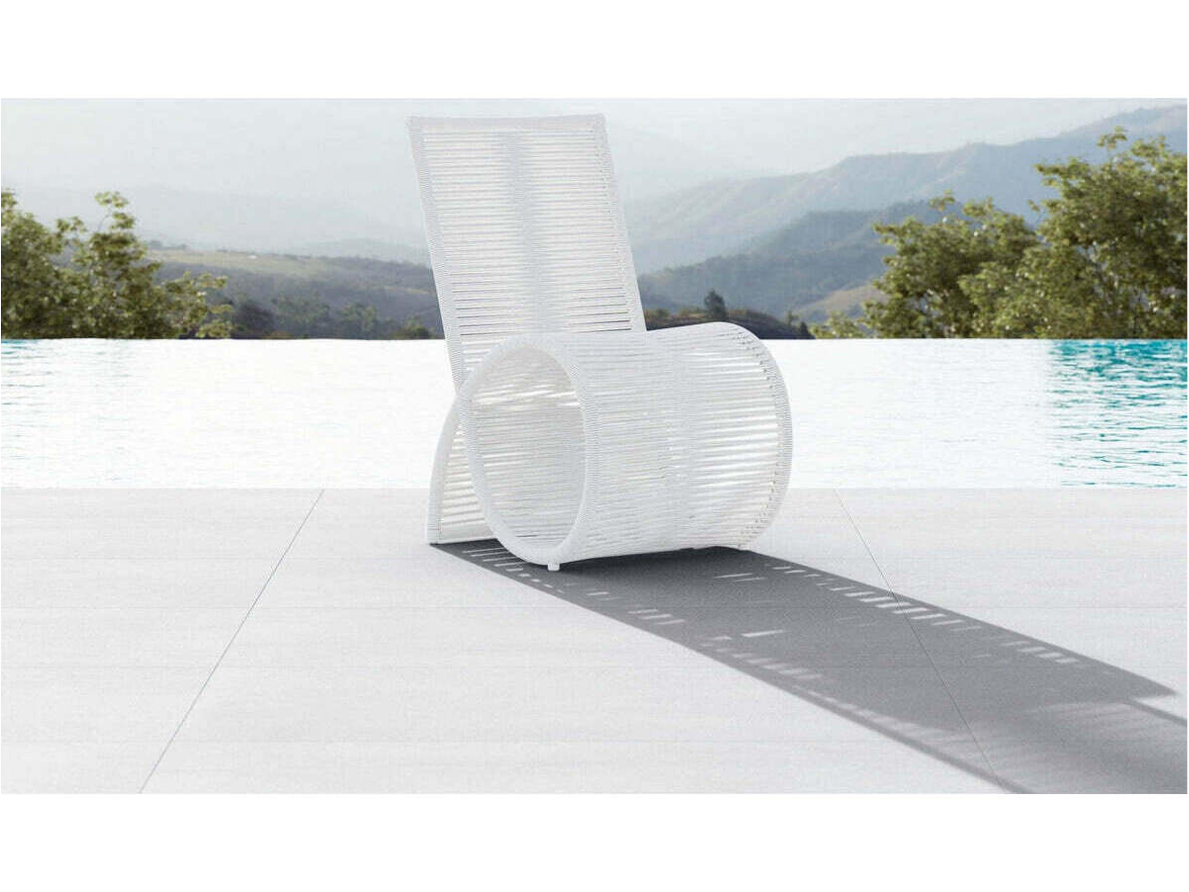 Azzurro Living Wave Aluminum Rope Dining Chair Set of 2