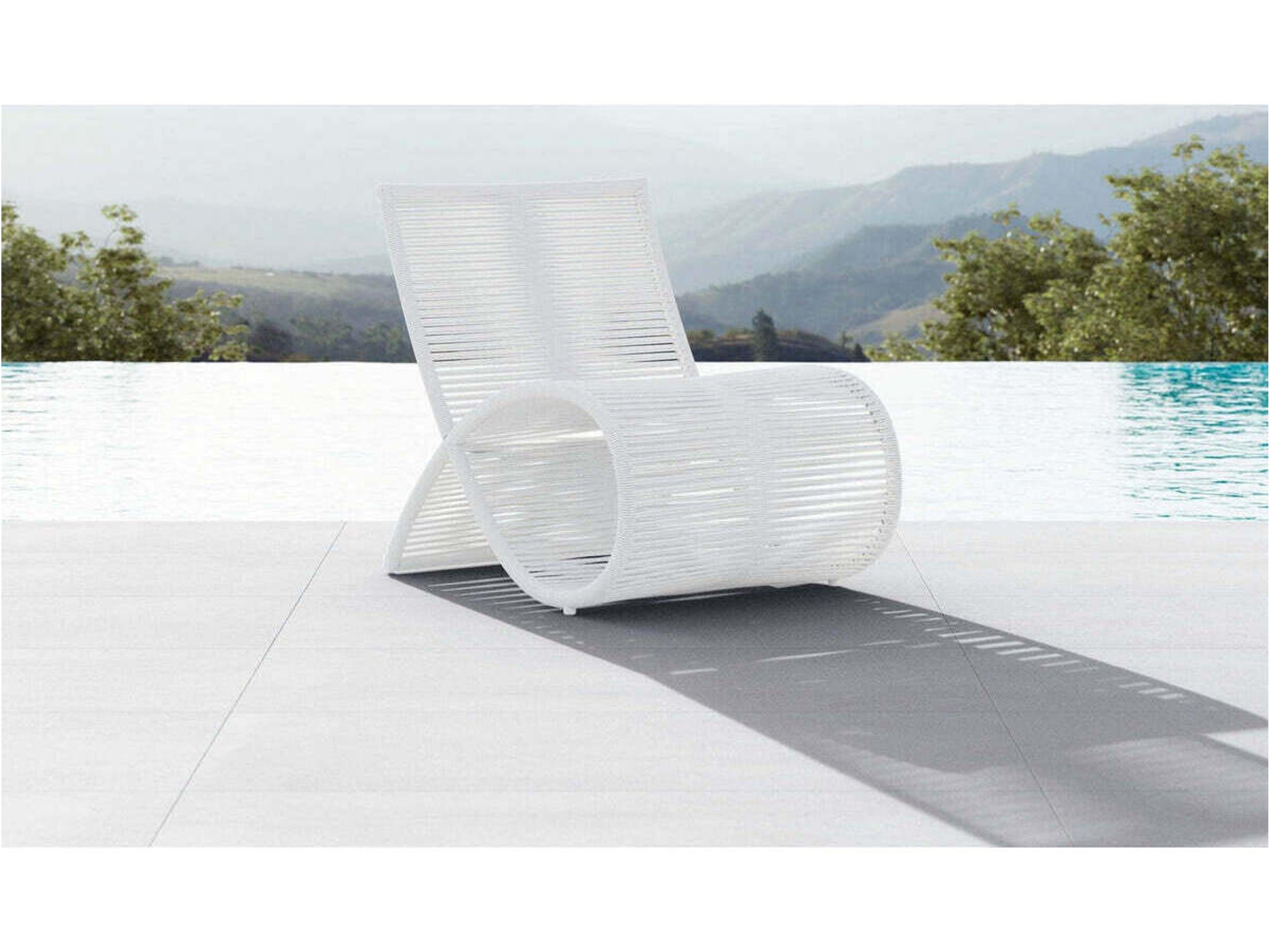 Azzurro Living Wave Aluminum Rope Lounge Chair Set of 2