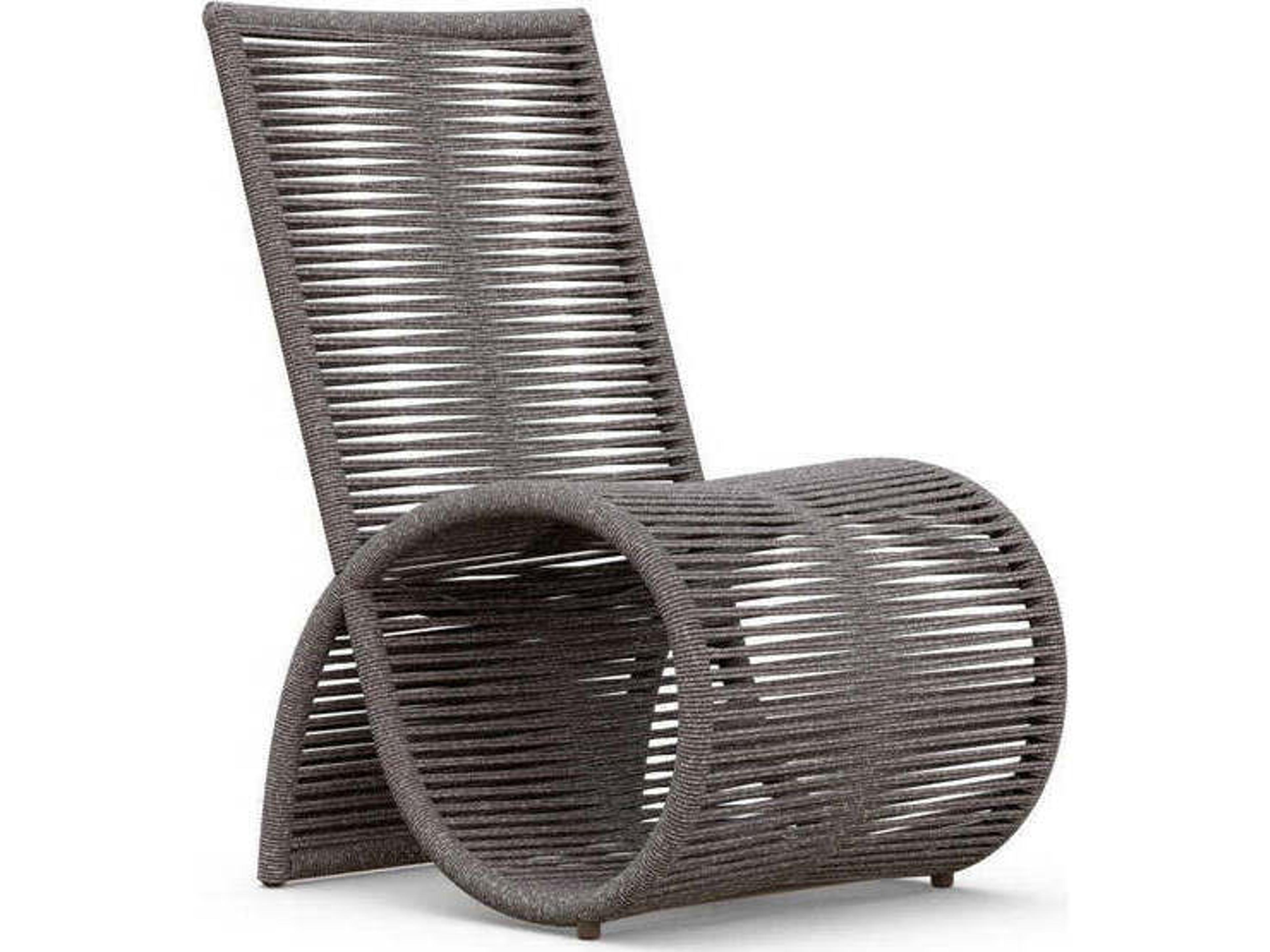 Wave Outdoor Dining Chair Set of 2 Handwoven Rope