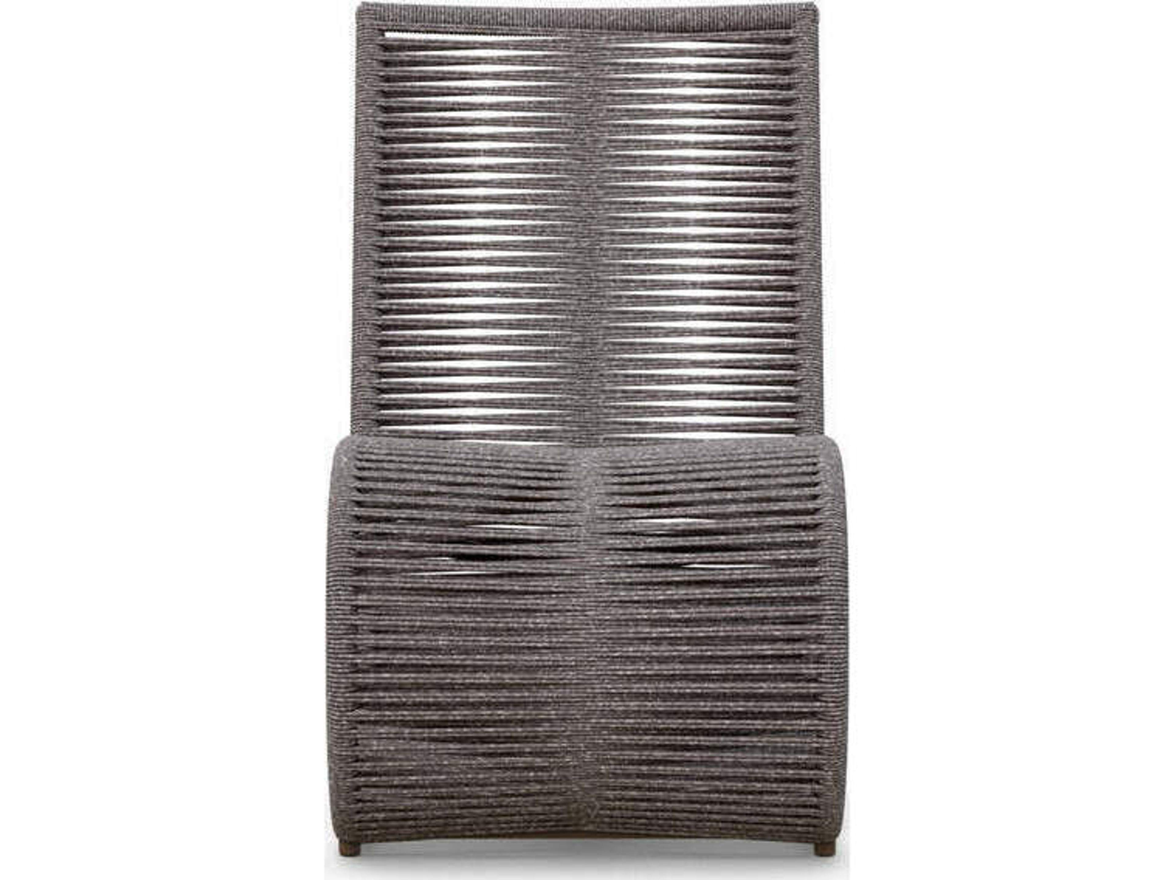 Azzurro Living Wave Aluminum Rope Dining Chair Set of 2