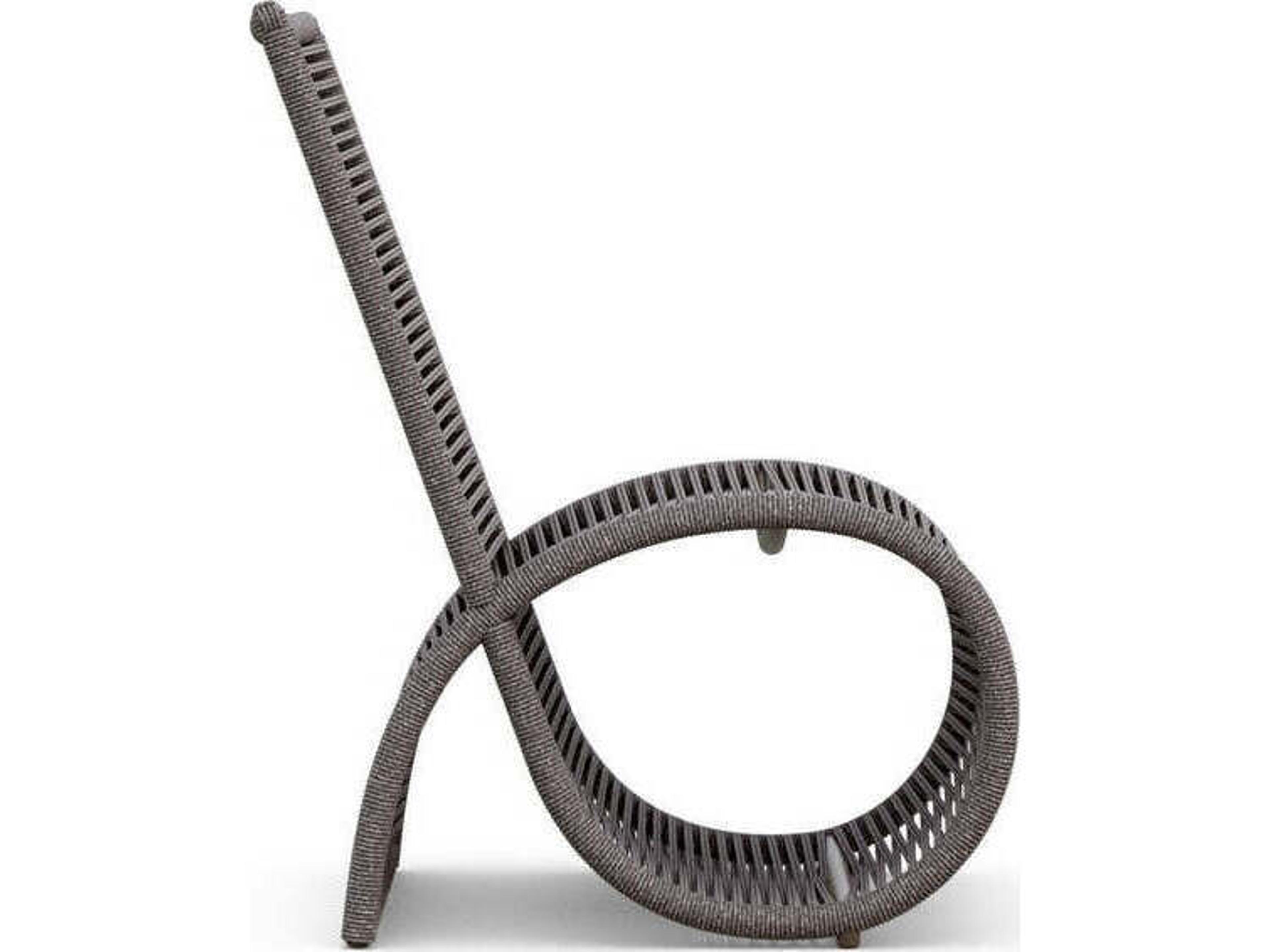 Azzurro Living Wave Aluminum Rope Dining Chair Set of 2