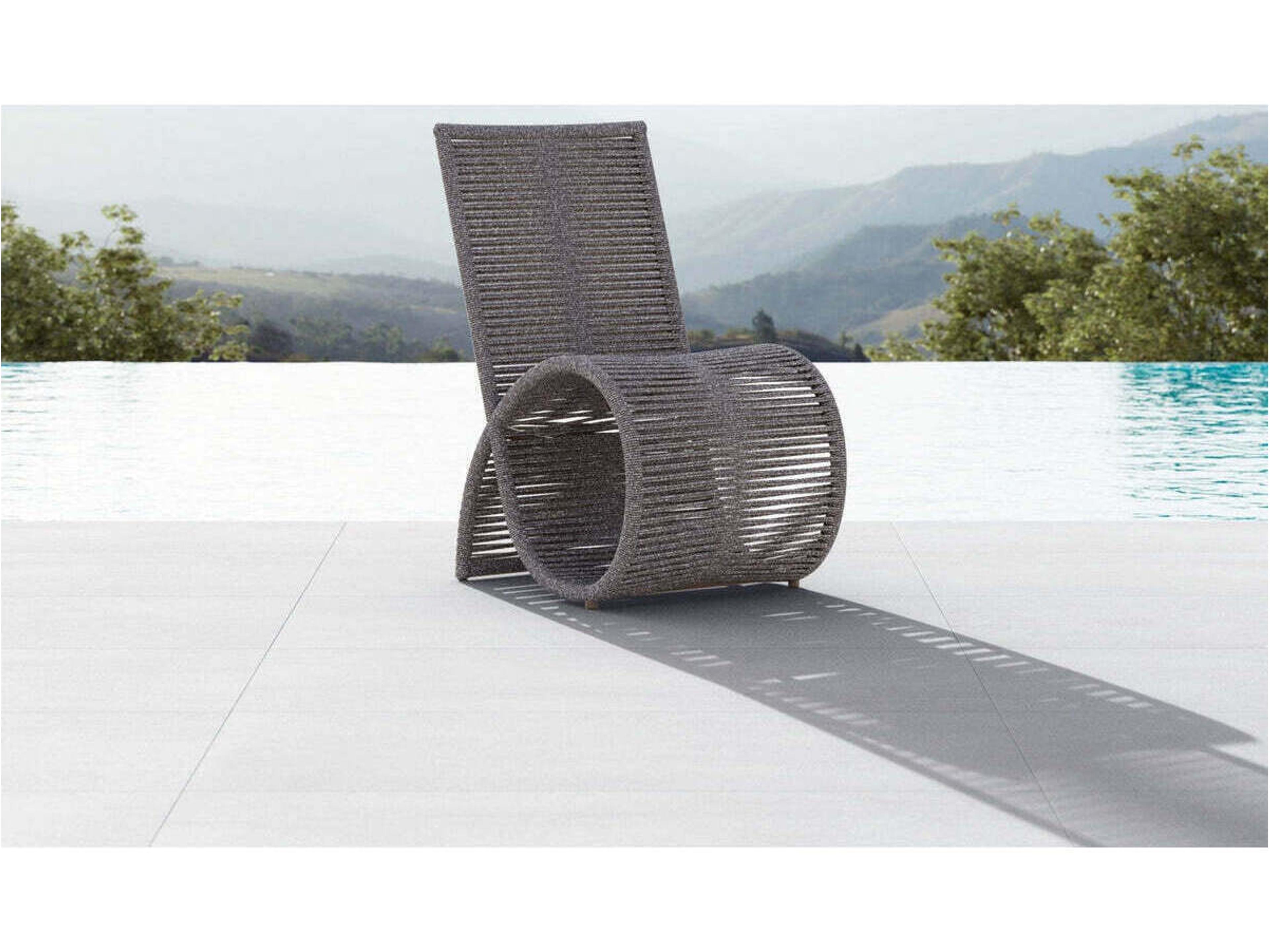 Azzurro Living Wave Aluminum Rope Dining Chair Set of 2