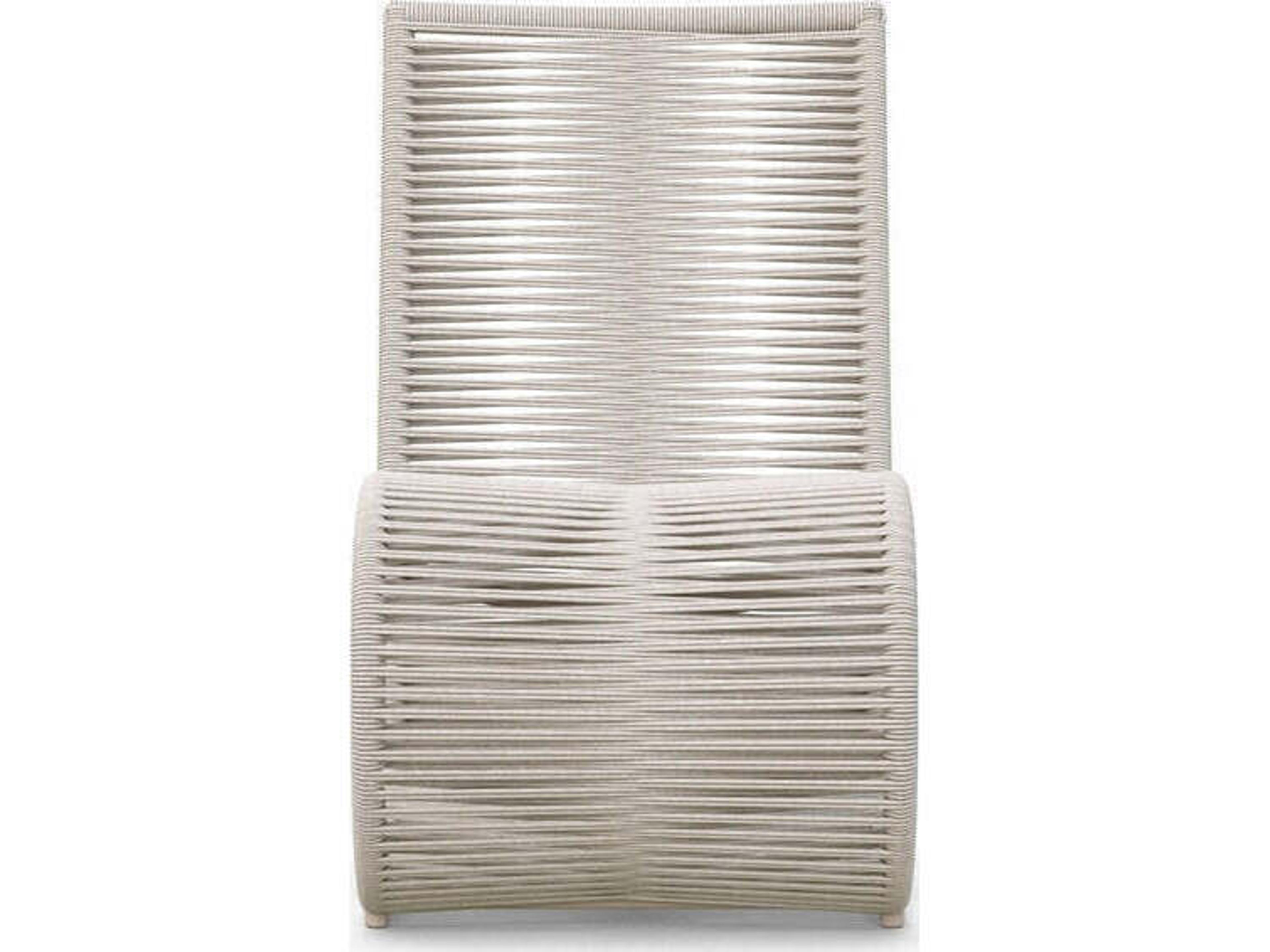 Azzurro Living Wave Aluminum Rope Dining Chair Set of 2