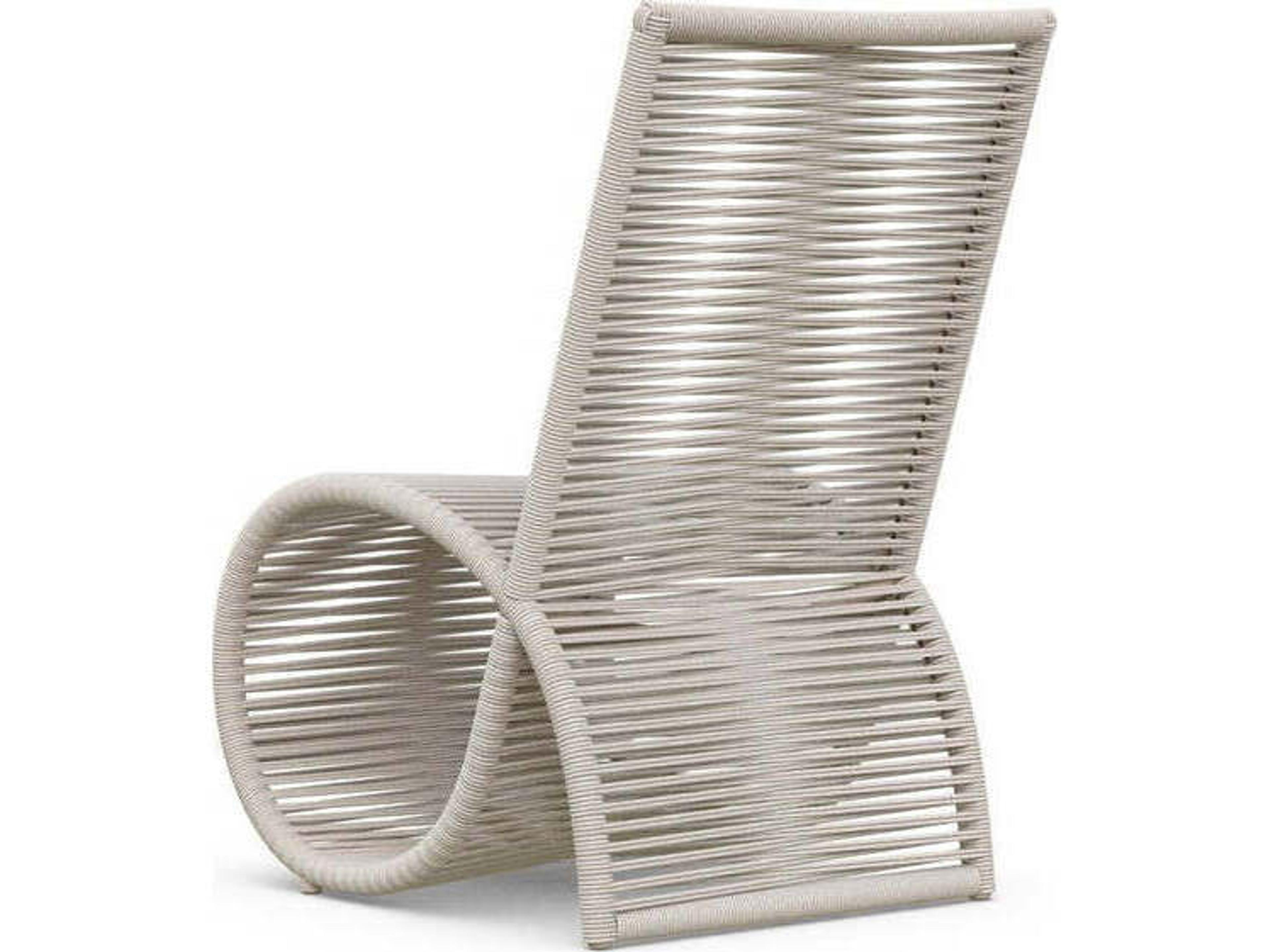 Azzurro Living Wave Aluminum Rope Dining Chair Set of 2