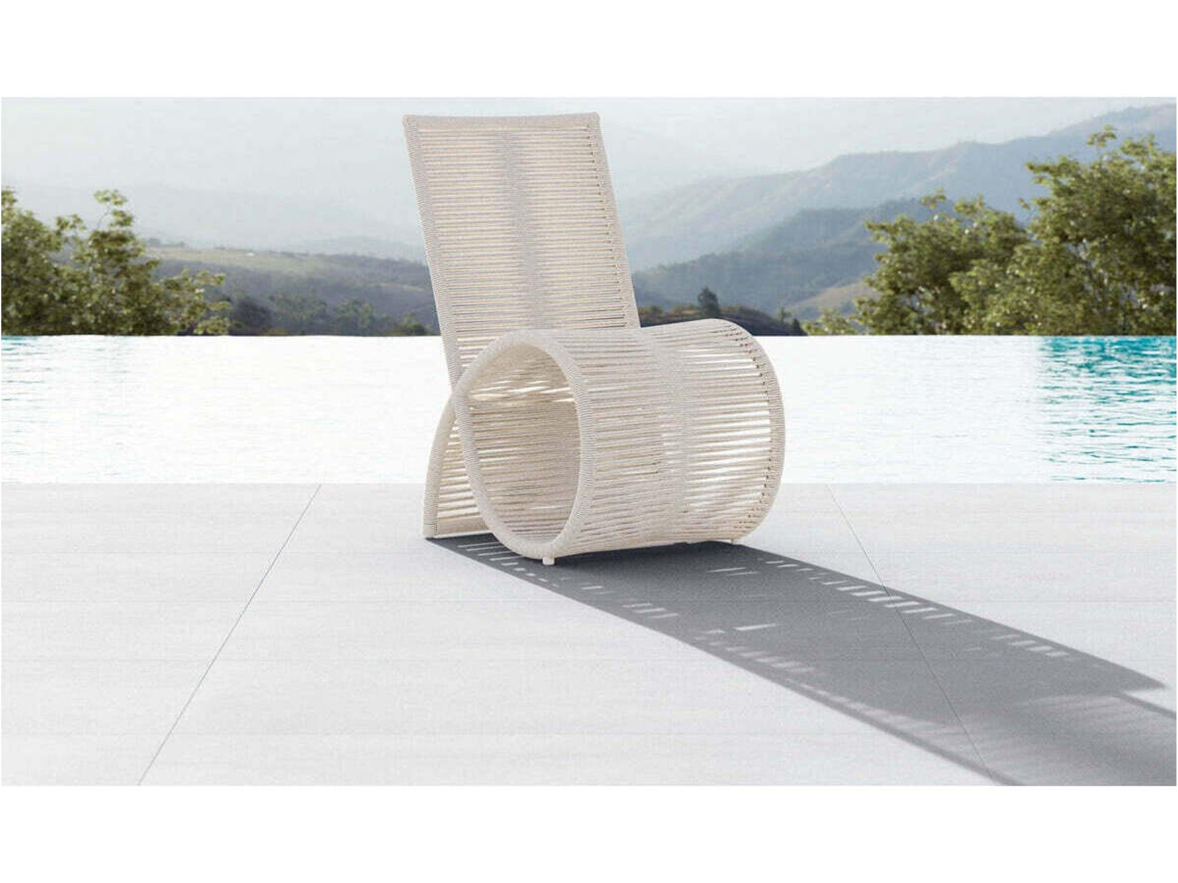 Azzurro Living Wave Aluminum Rope Dining Chair Set of 2