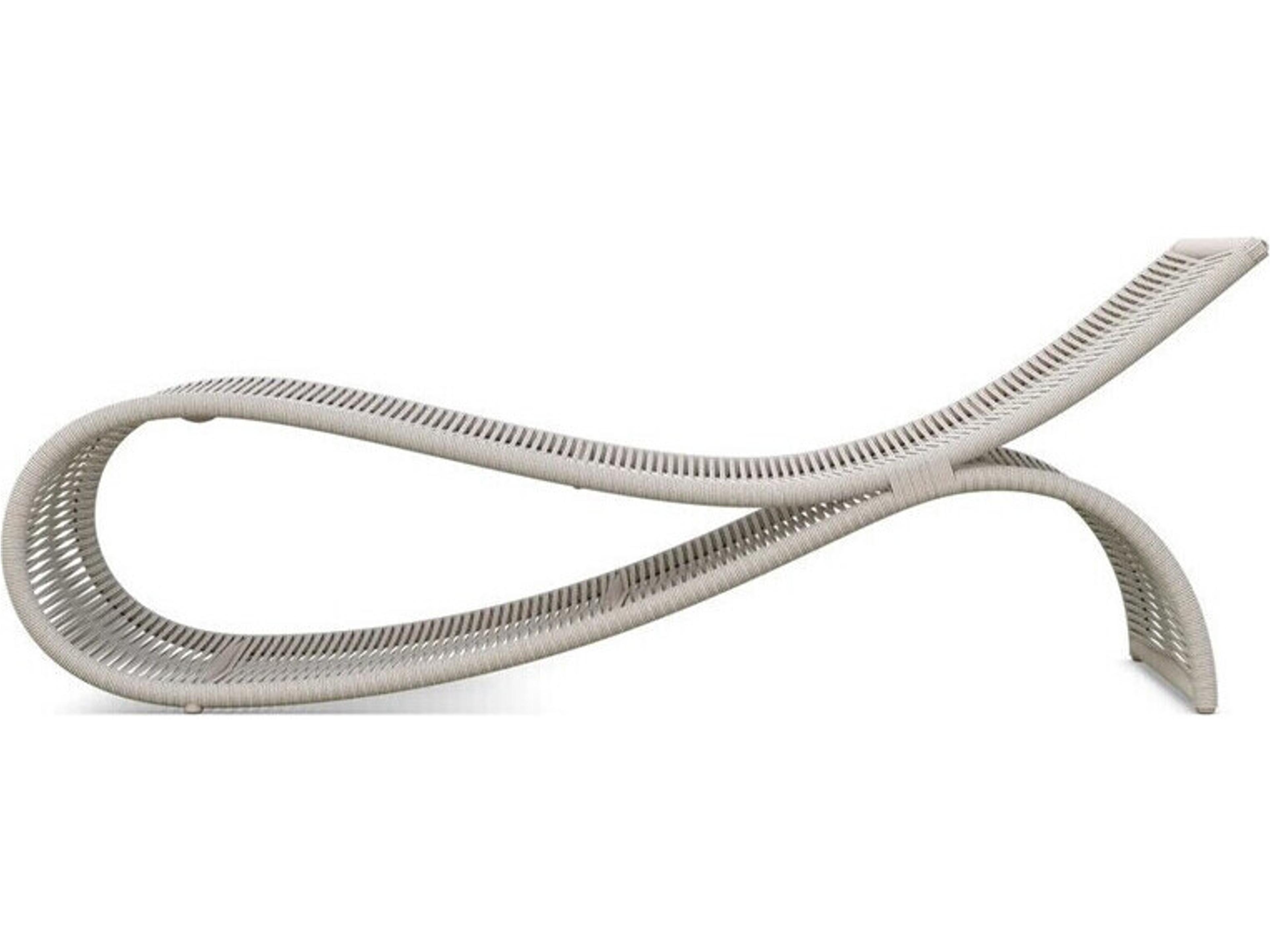 Azzurro Living Wave Aluminum Rope Chaise Lounge