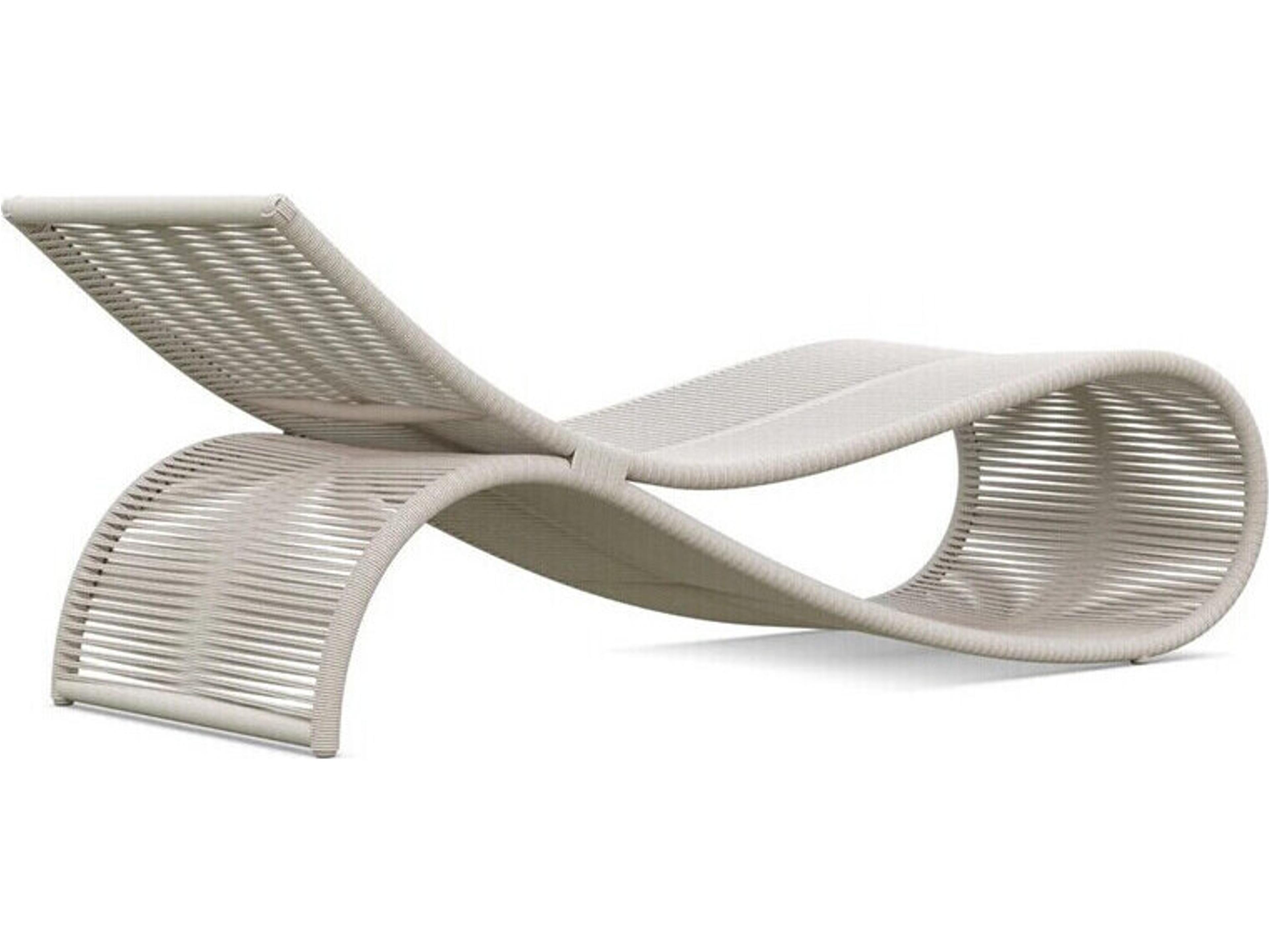 Azzurro Living Wave Aluminum Rope Chaise Lounge