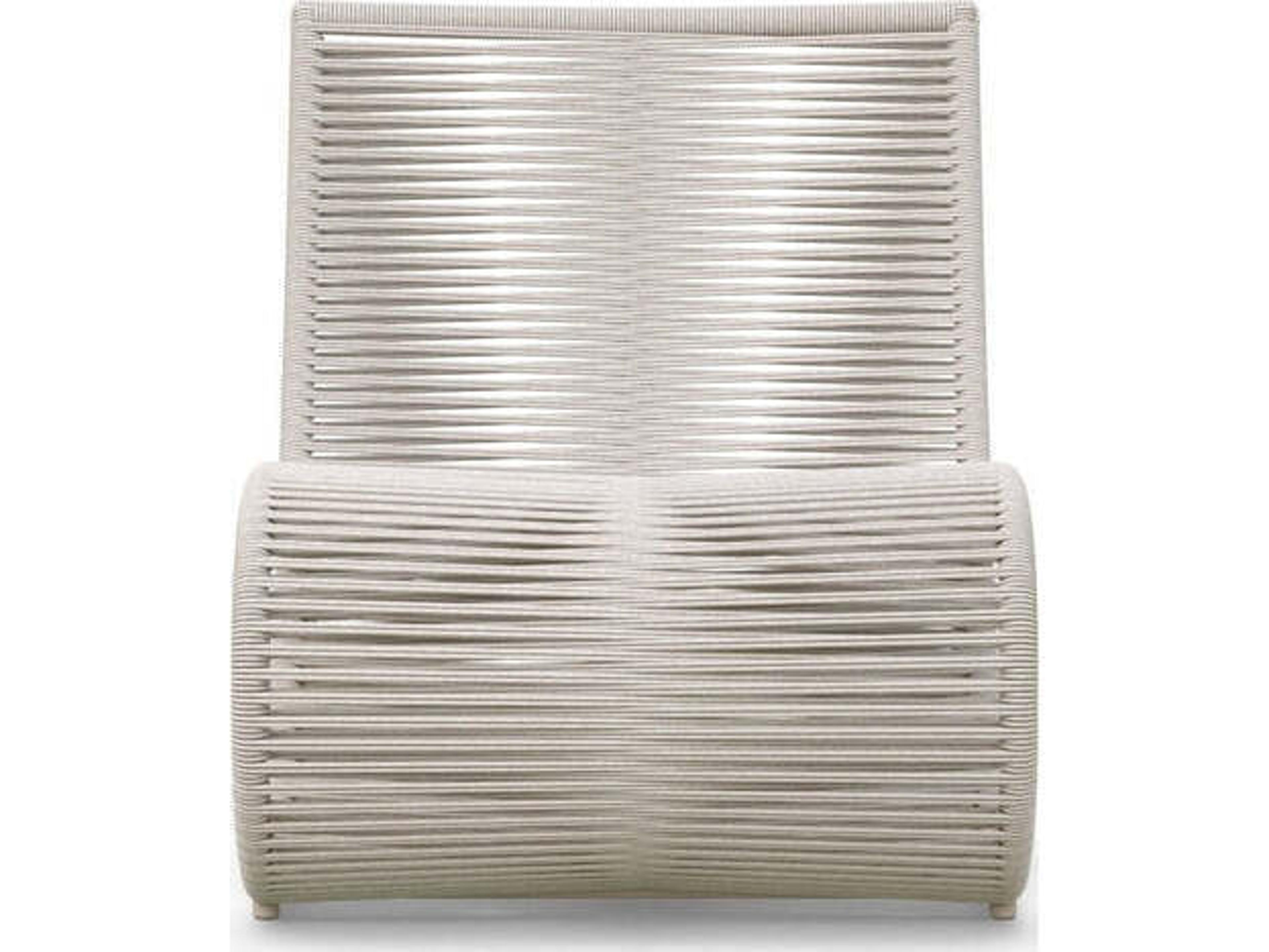 Azzurro Living Wave Aluminum Rope Lounge Chair Set of 2