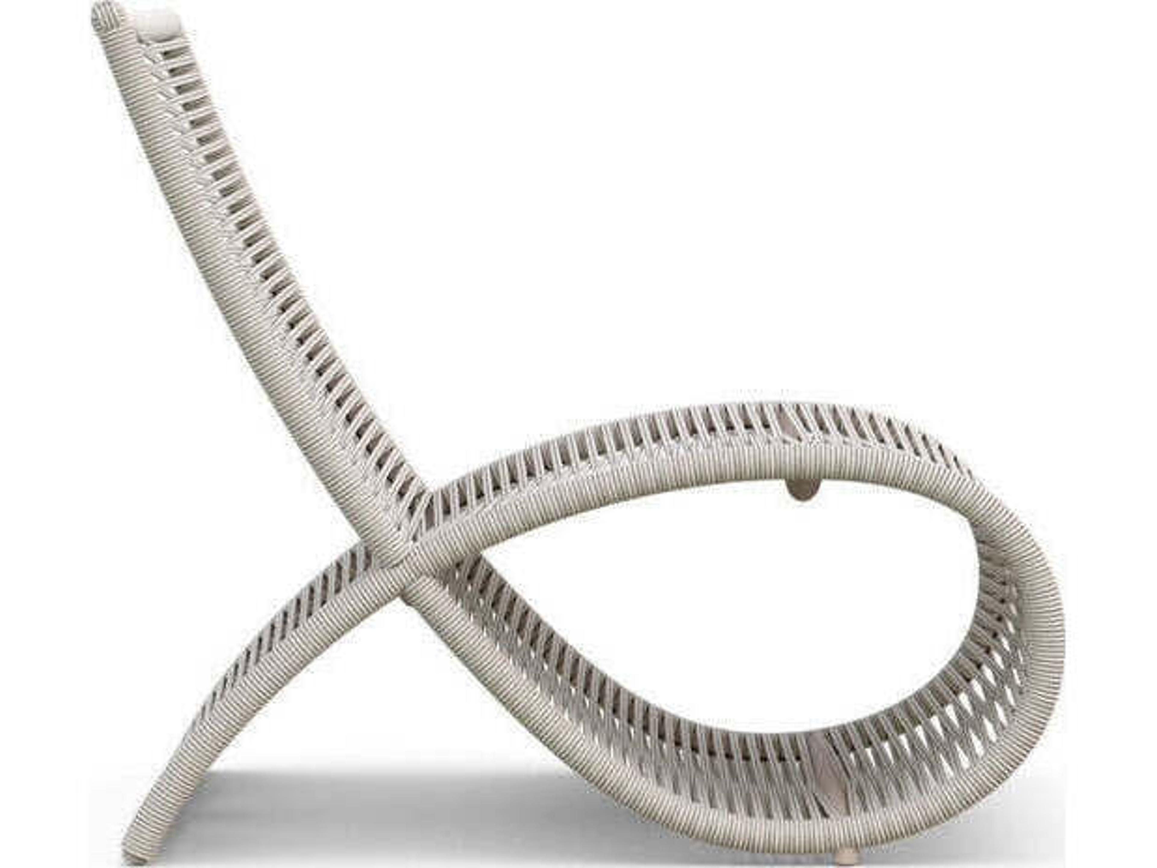 Azzurro Living Wave Aluminum Rope Lounge Chair Set of 2