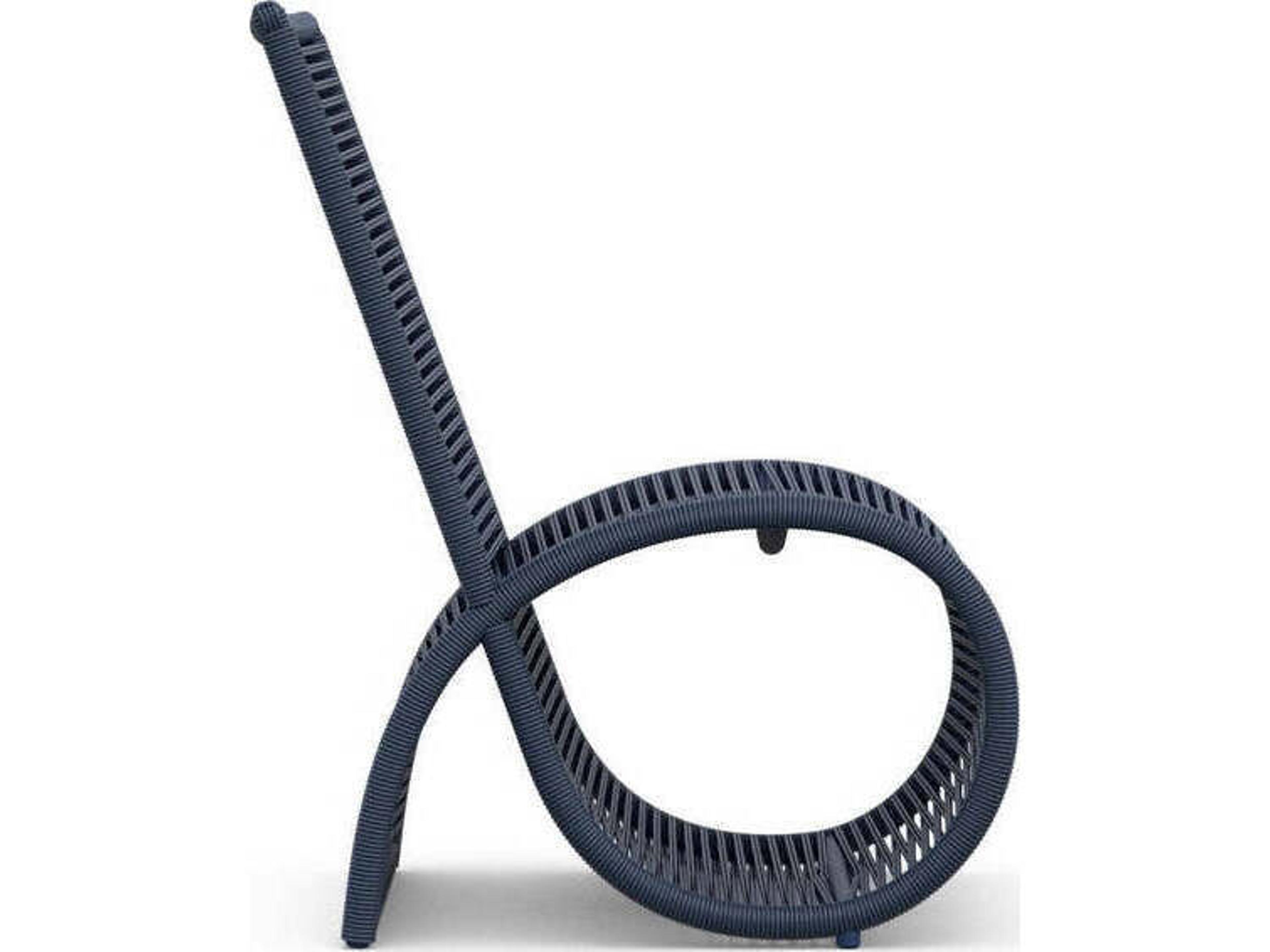 Azzurro Living Wave Aluminum Rope Dining Chair Set of 2