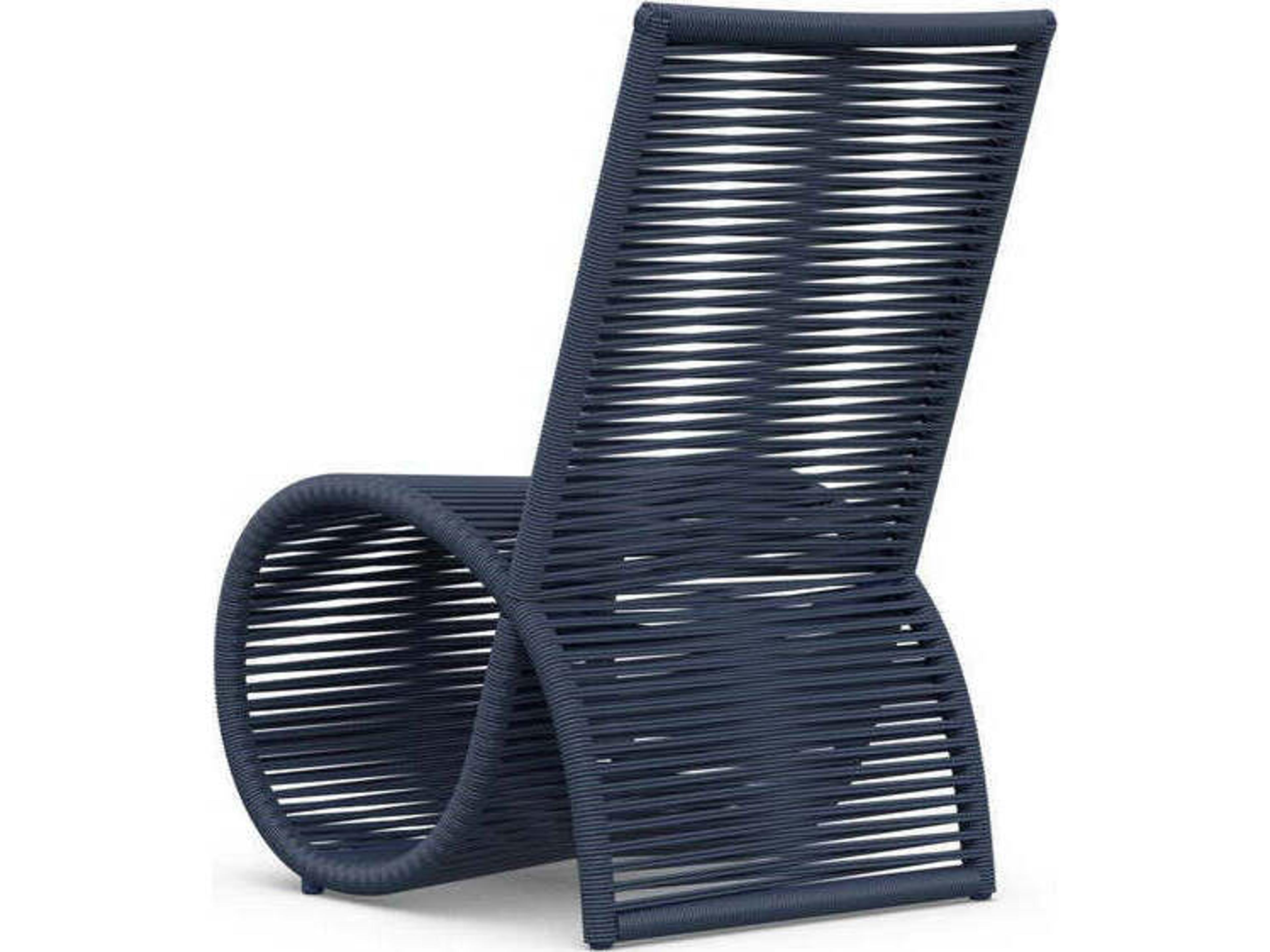 Azzurro Living Wave Aluminum Rope Dining Chair Set of 2