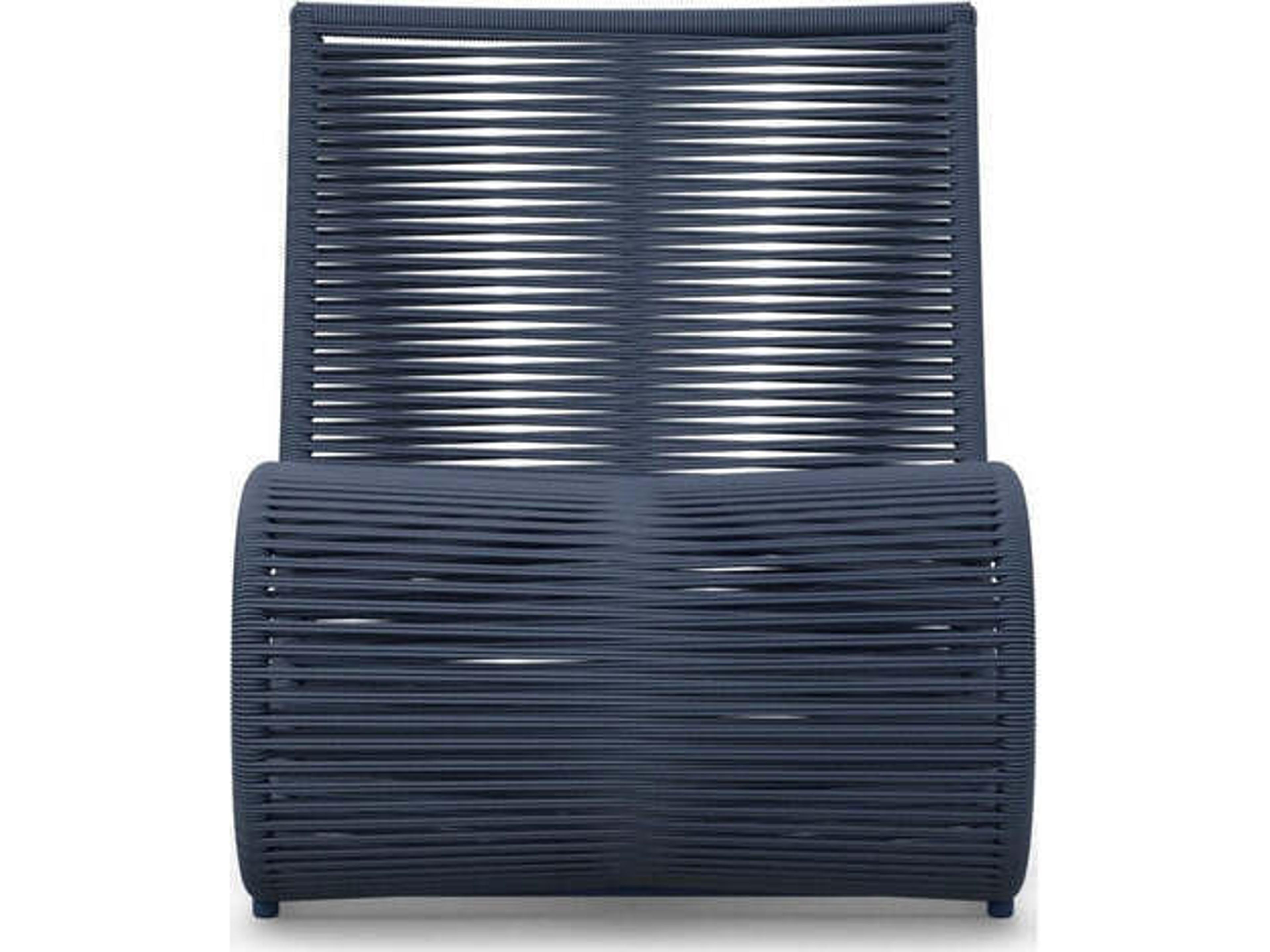 Azzurro Living Wave Aluminum Rope Lounge Chair Set of 2