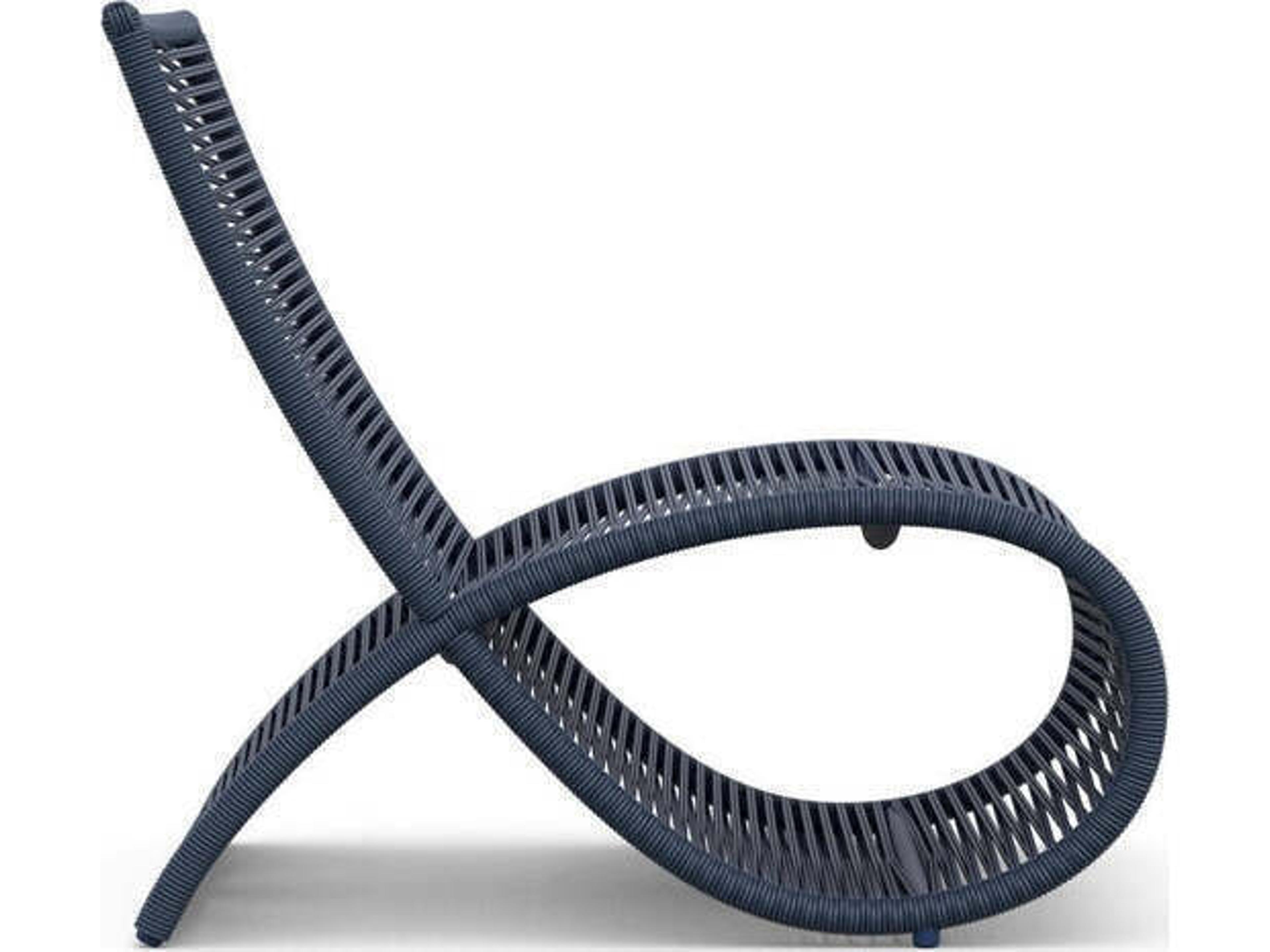 Azzurro Living Wave Aluminum Rope Lounge Chair Set of 2