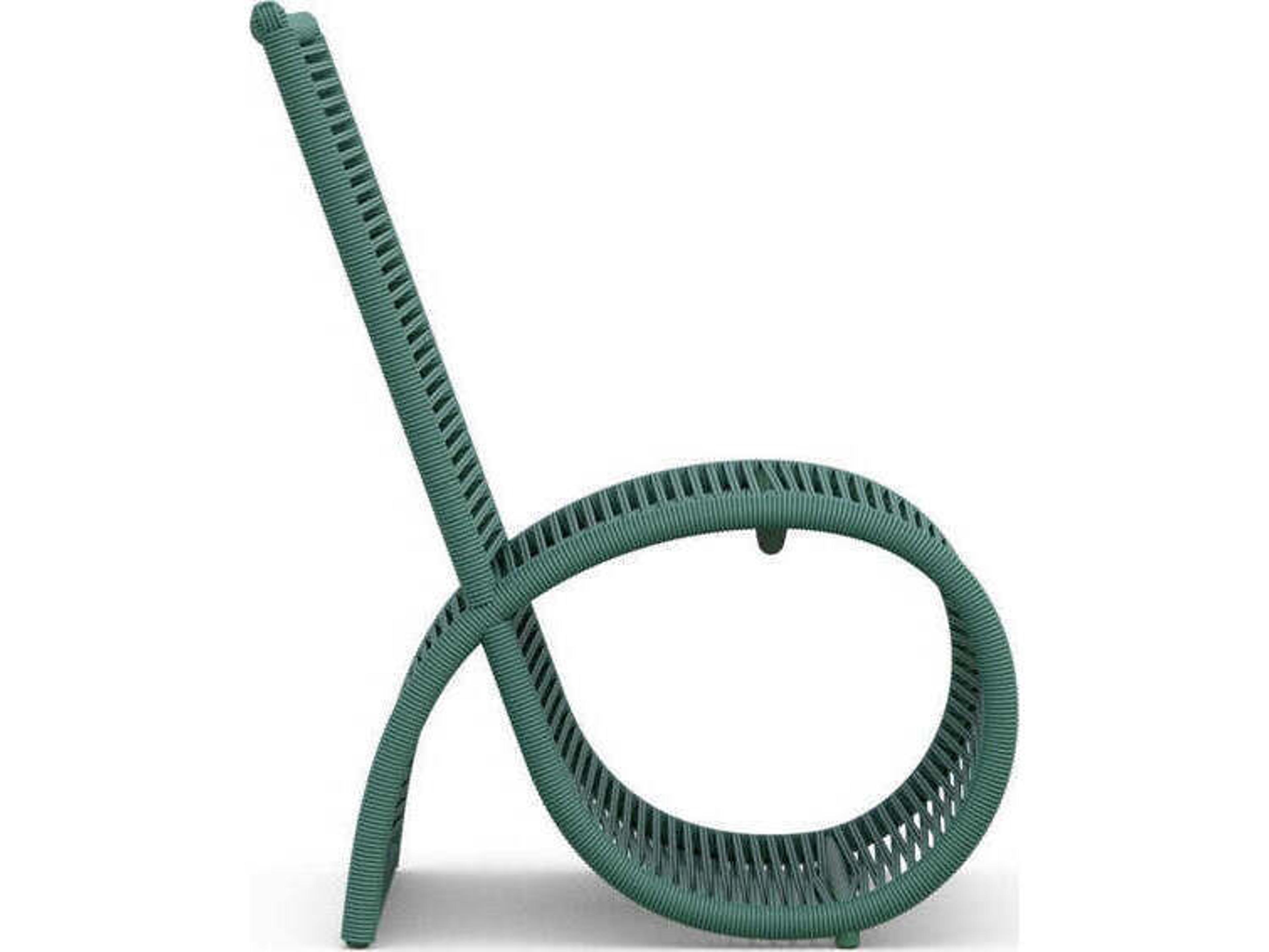 Azzurro Living Wave Aluminum Rope Dining Chair Set of 2