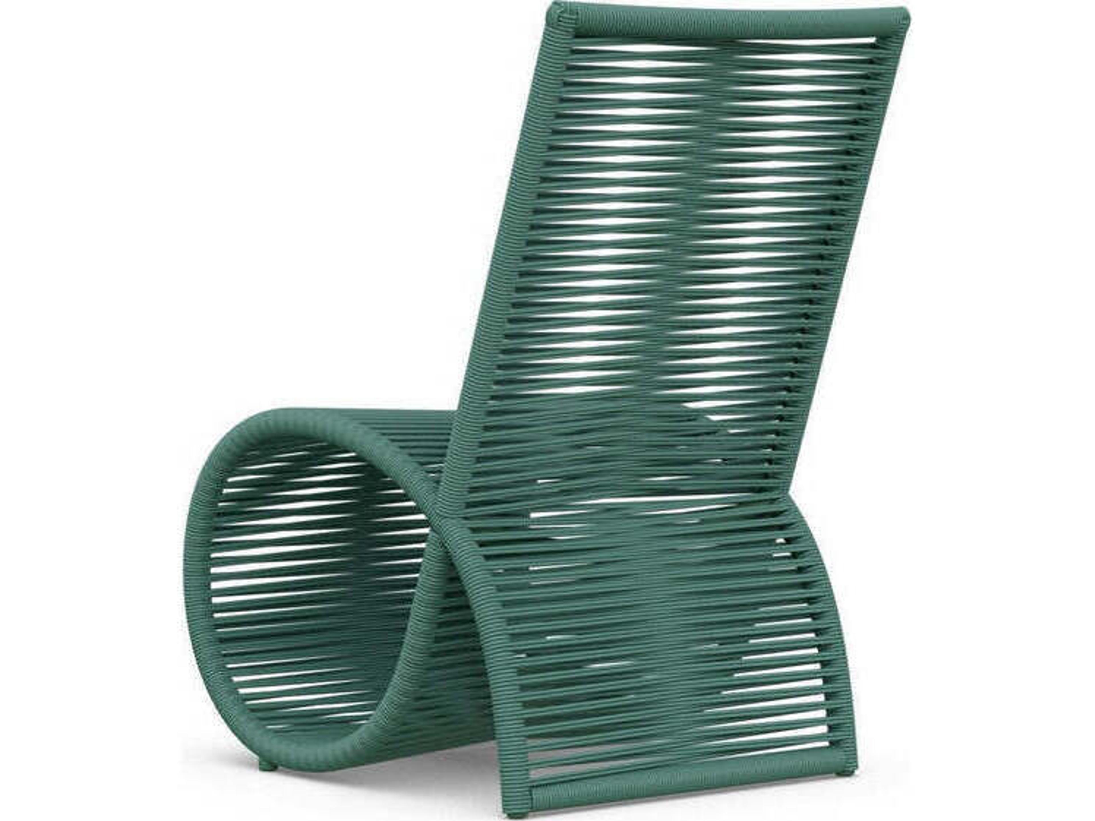 Azzurro Living Wave Aluminum Rope Dining Chair Set of 2