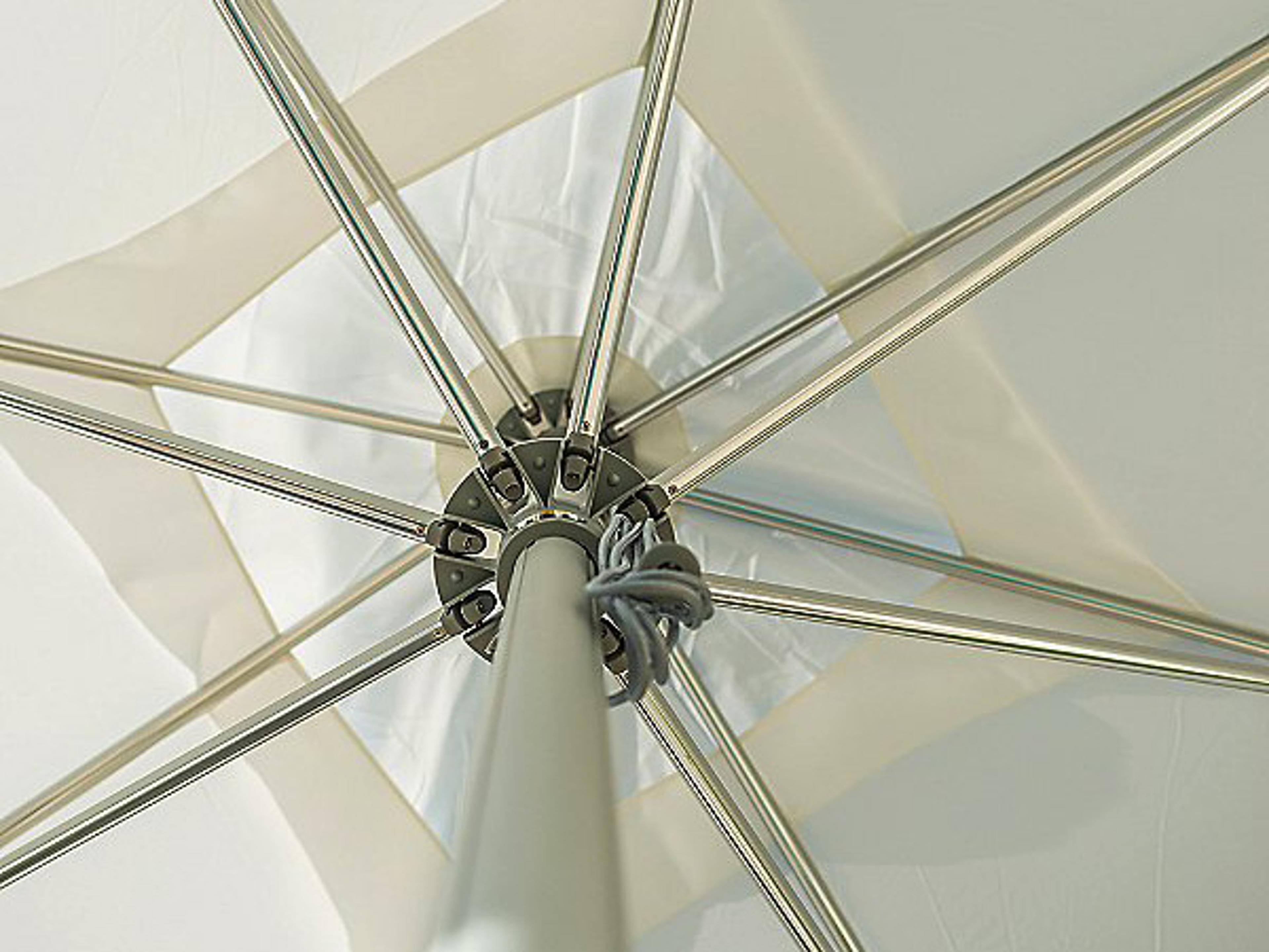 Bambrella Santa Ana Aluminum Square 6.5 Foot Pulley Lift Outdoor Patio Umbrella