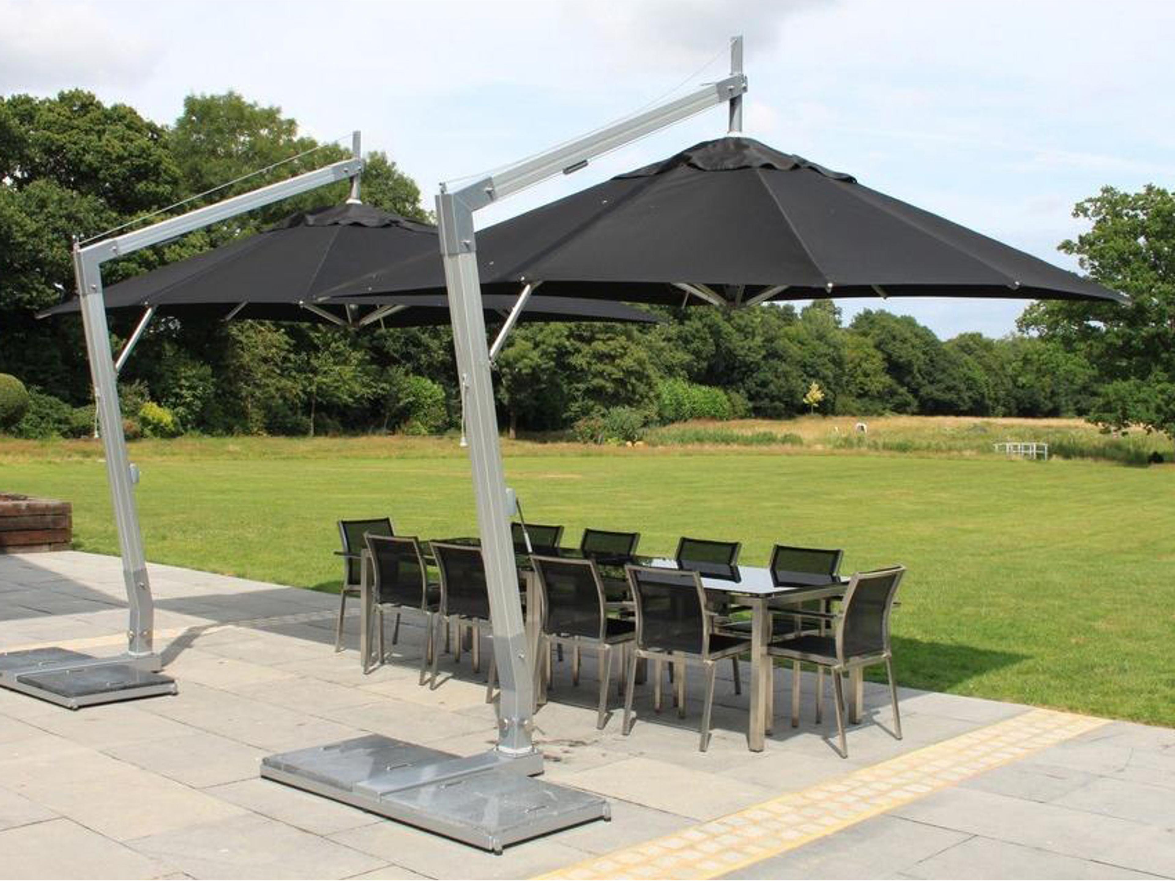 Hurricane Aluminum Side Wind Hurricane 8.5 x 11.5 Foot Rectangular Cantilever Outdoor Umbrella