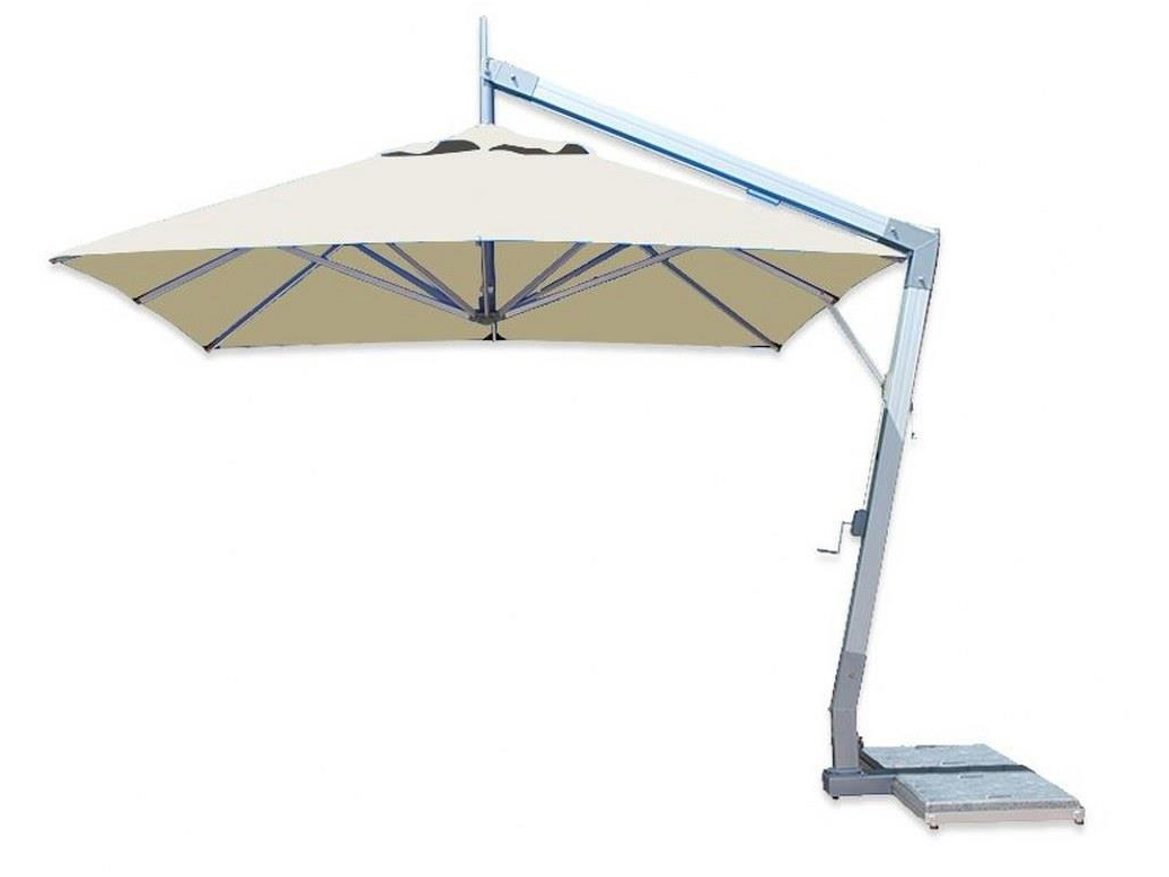 Bambrella Hurricane Aluminum Side Wind Hurricane 8.5 x 11.5 Foot Rectangular Cantilever Outdoor Umbrella