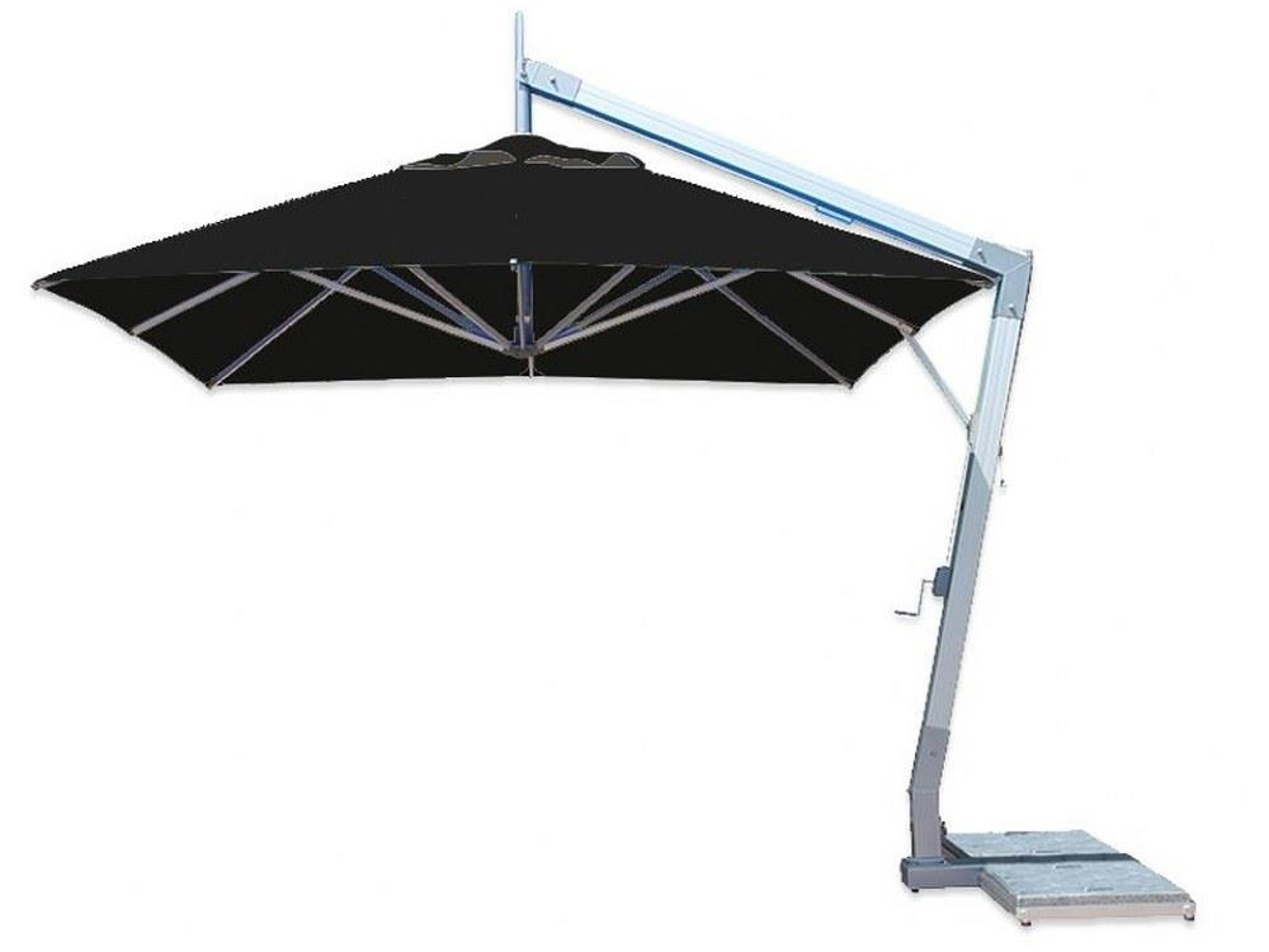 Bambrella Hurricane Aluminum Side Wind Hurricane 8.5 x 11.5 Foot Rectangular Cantilever Outdoor Umbrella