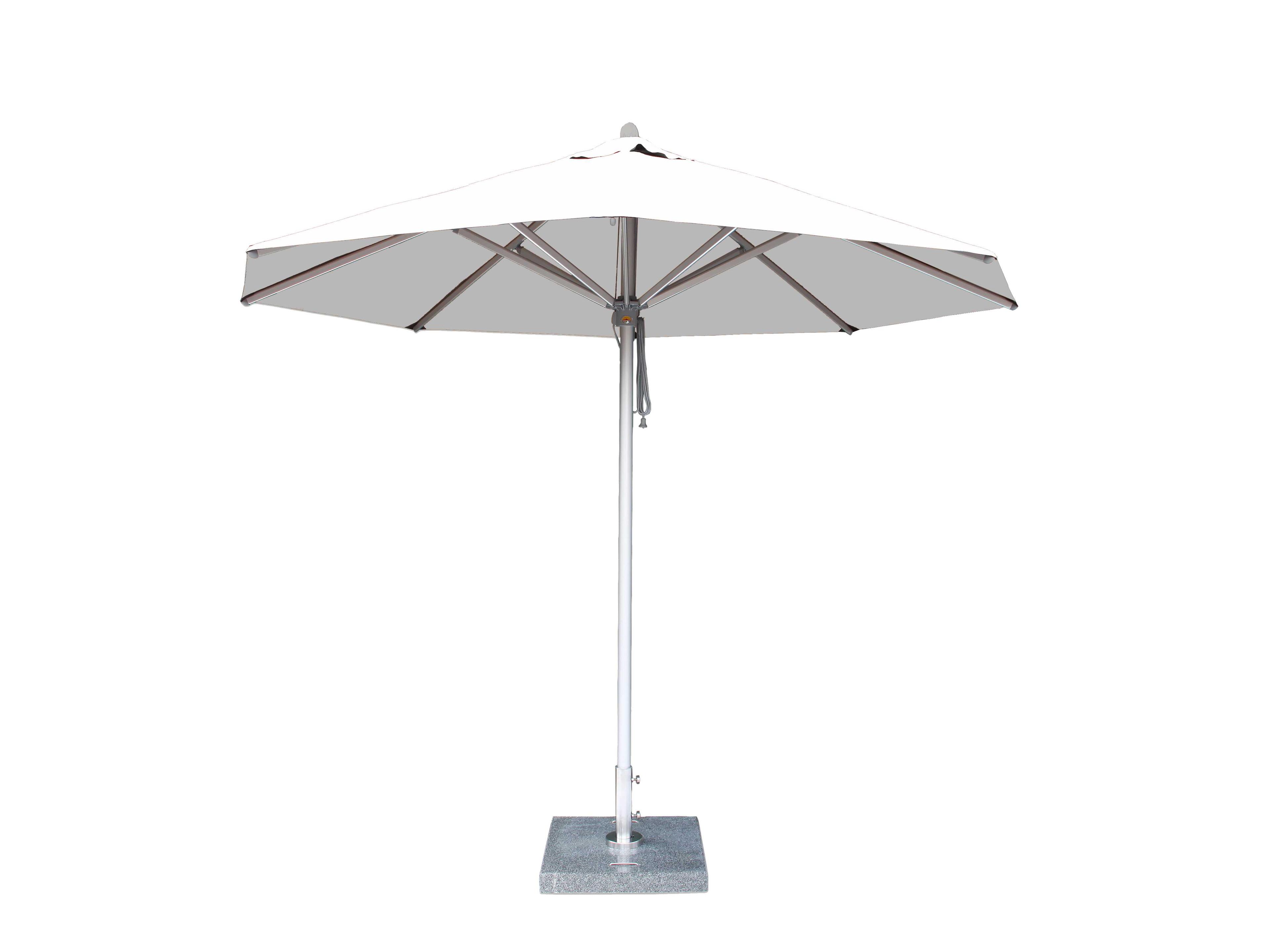 Bambrella Hurricane Aluminum 8.5 Round Pulley Lift Patio Umbrella