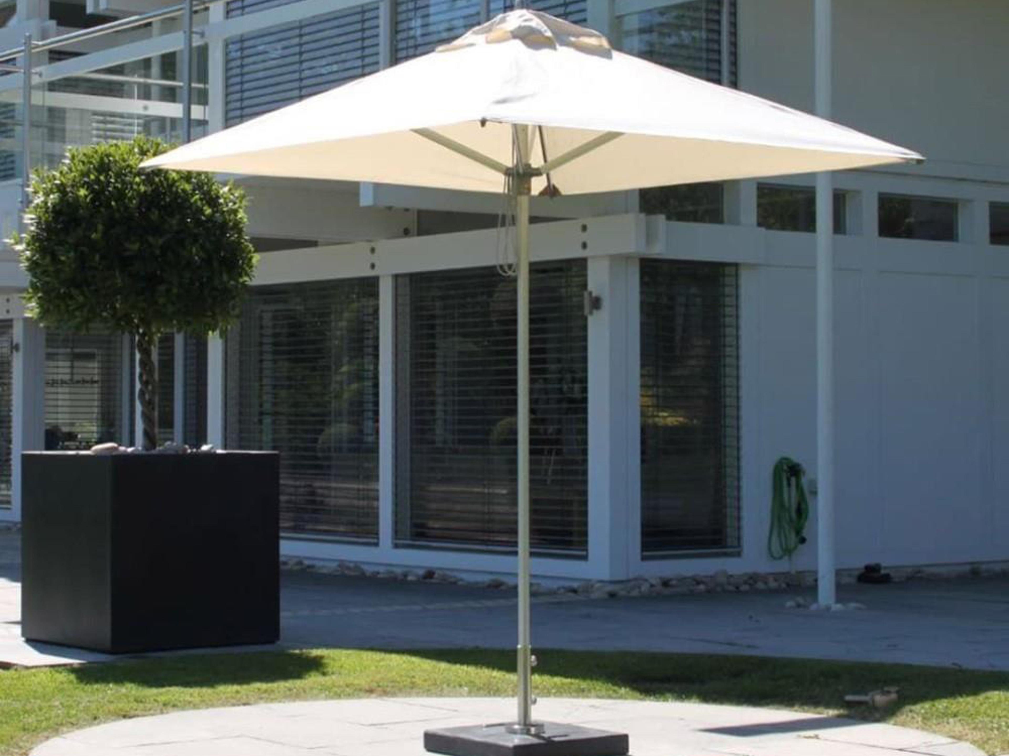 Bambrella Hurricane Aluminum 8.5 Foot Square Patio Market Umbrella