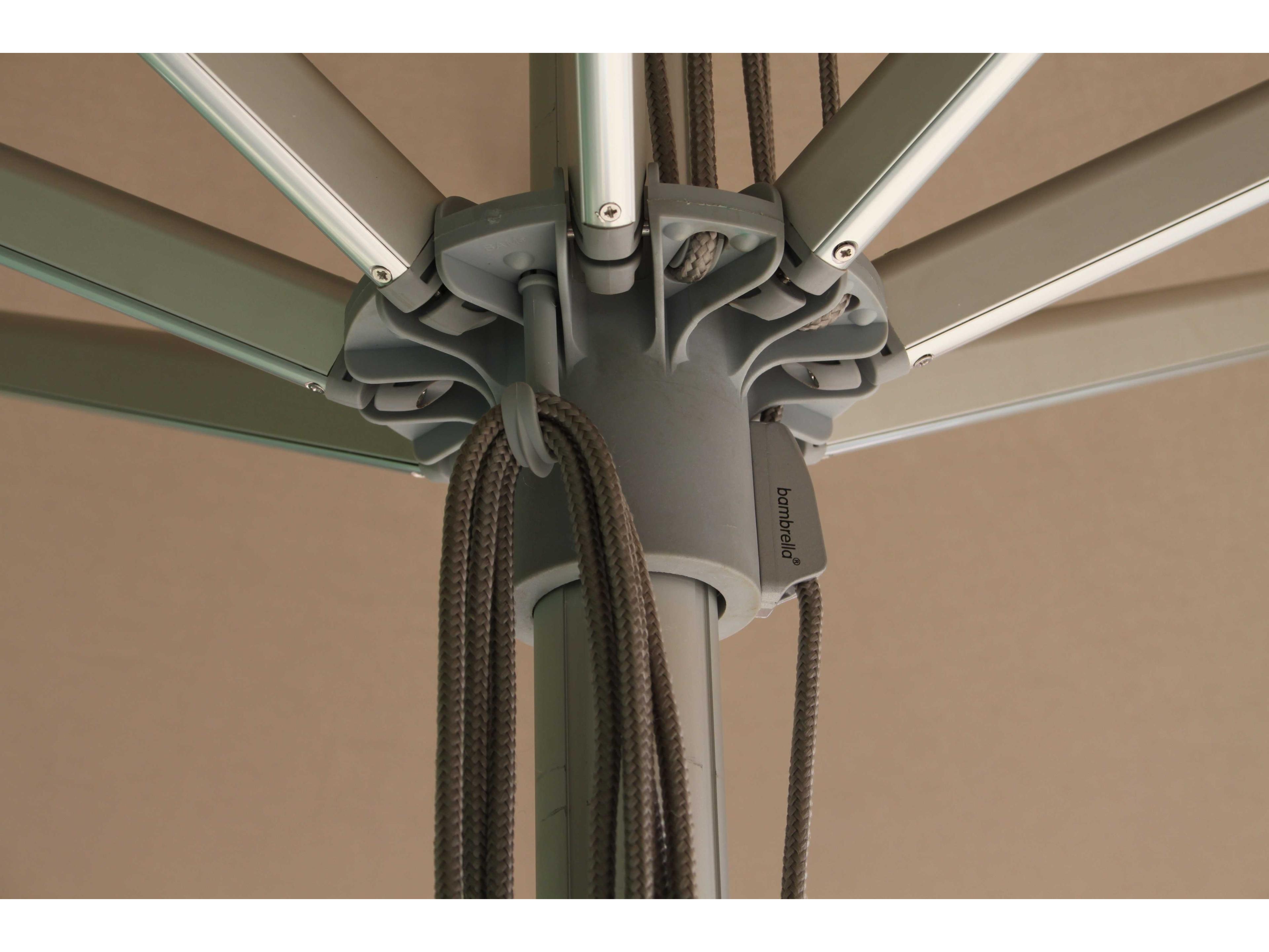 Bambrella 10 Foot Round Hurricane Aluminum Outdoor Market Umbrella