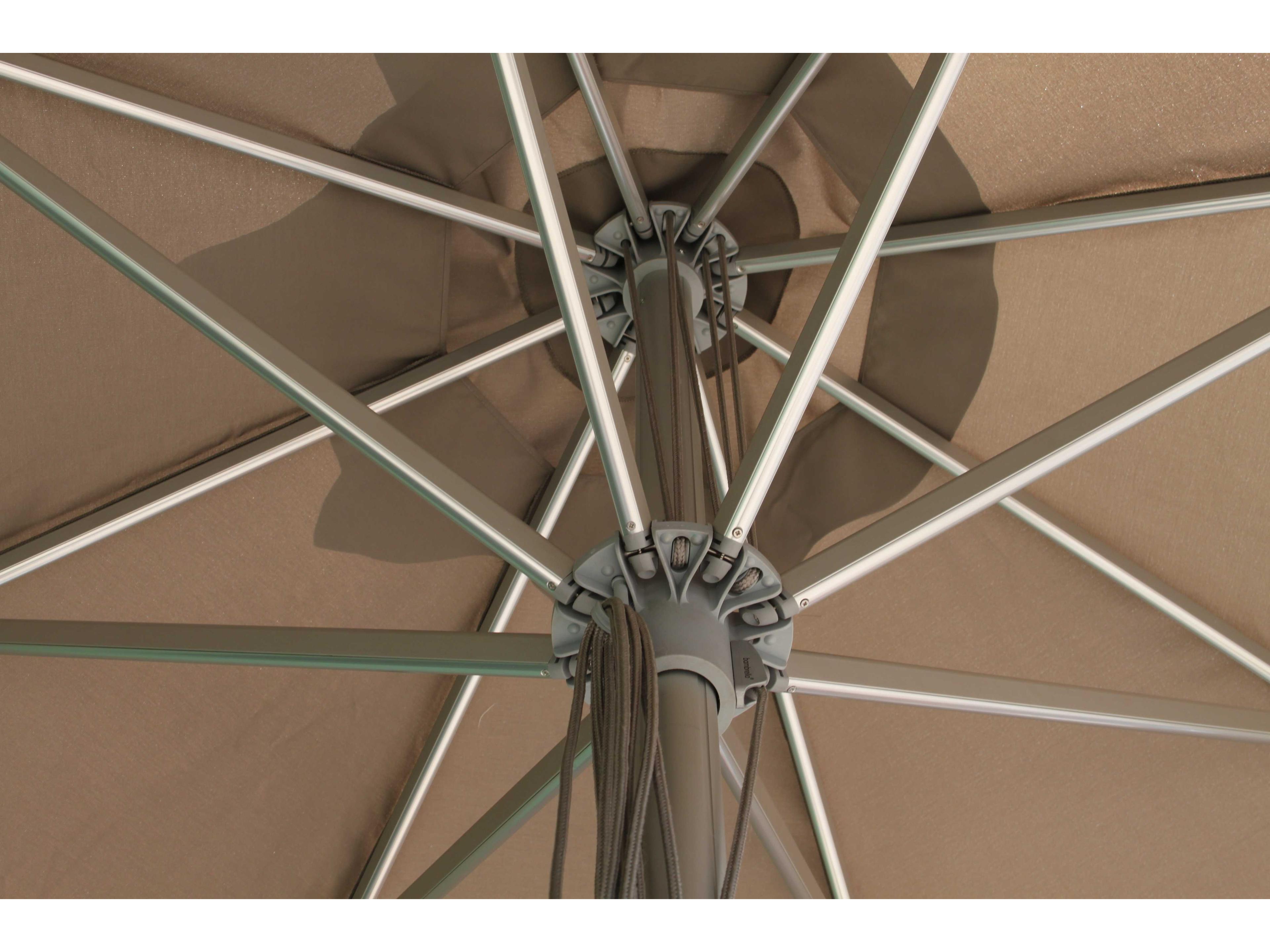 Bambrella 10 Foot Round Hurricane Aluminum Outdoor Market Umbrella