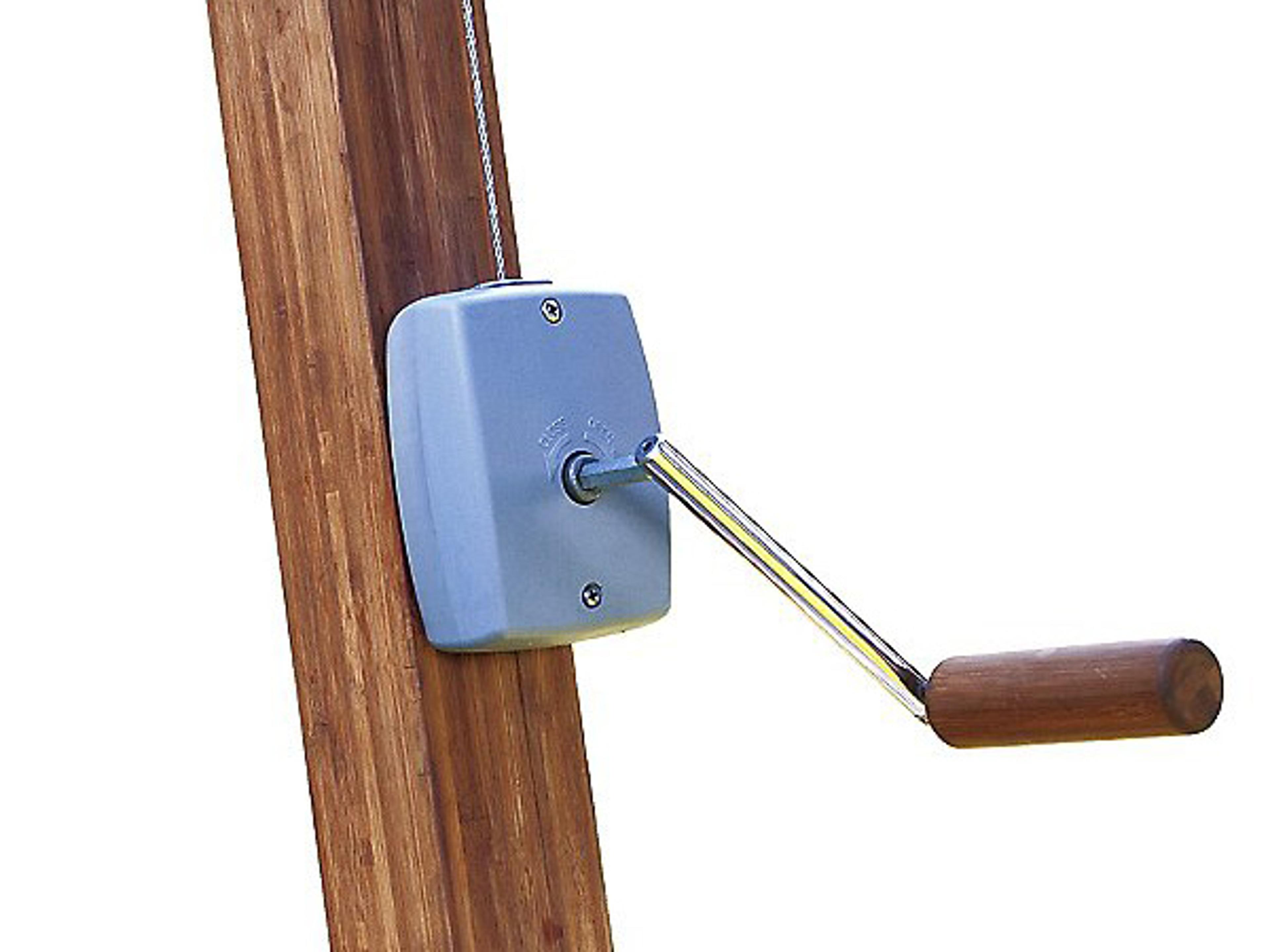 Bambrella Sirocco 10 Foot Round Sidewind Crank Lift Manual Tilt Cantilever Patio Umbrella