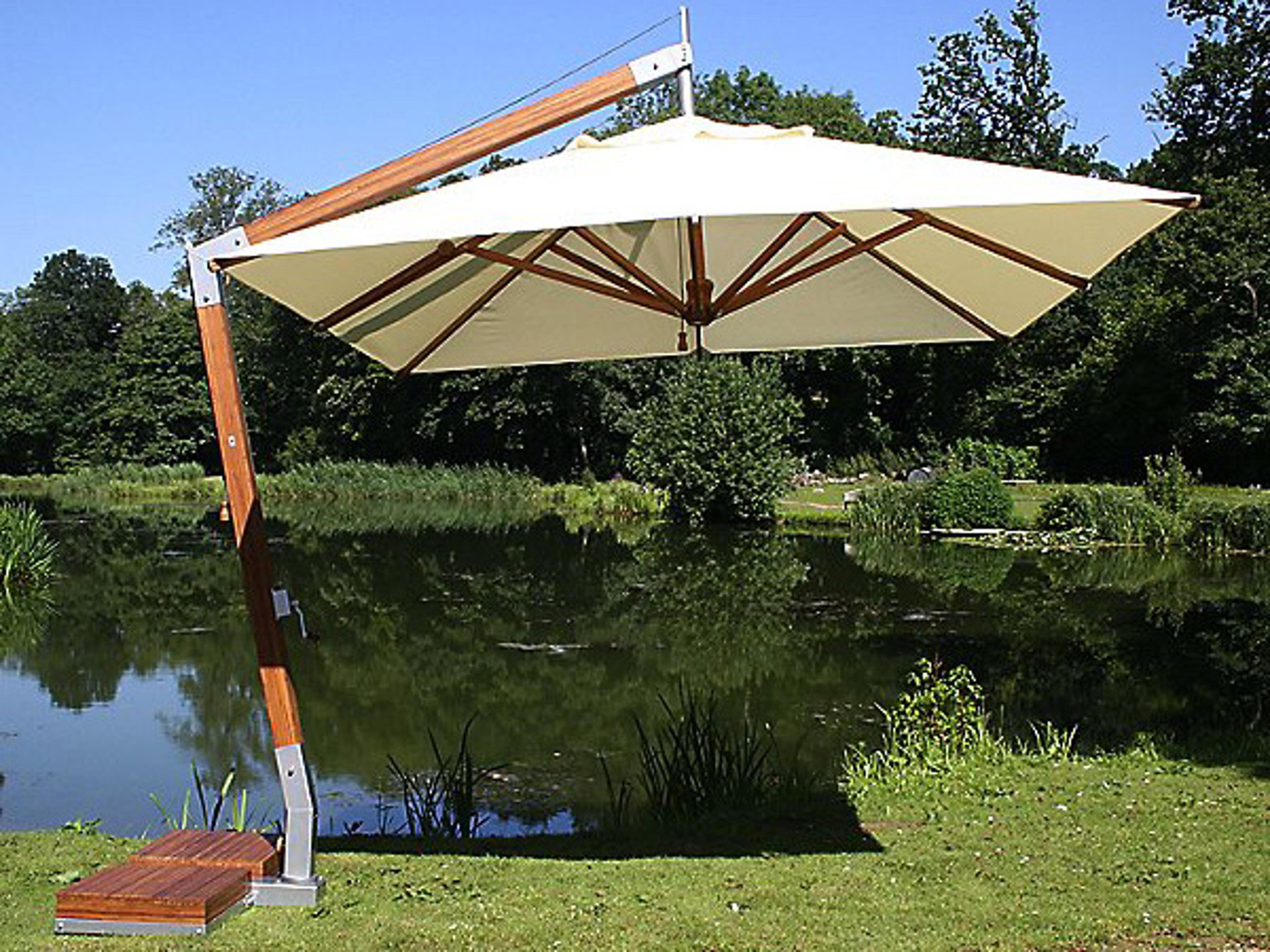 Levante Sidewind 11 Foot Square Crank Lift Manual Tilt Patio Umbrella