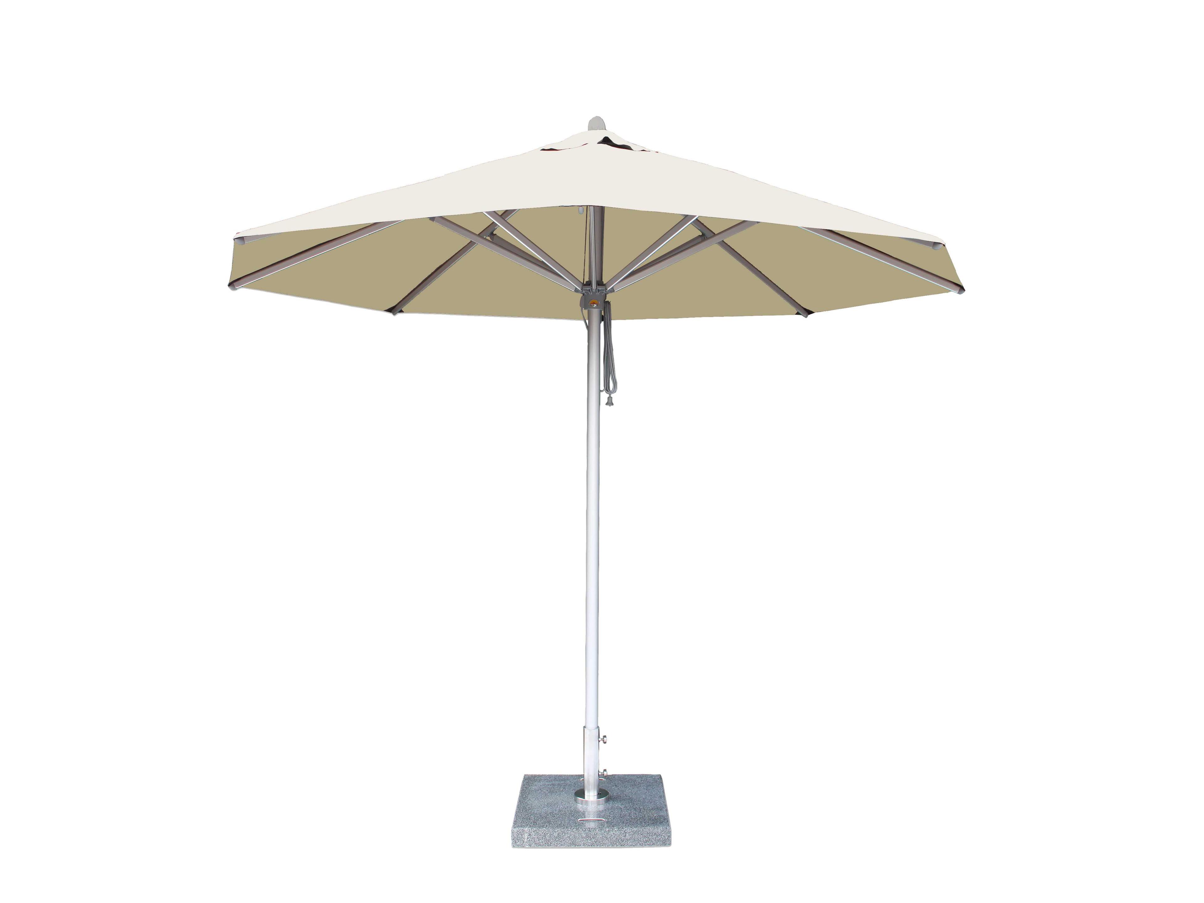 Bambrella Hurricane 11.5 Round Pulley Lift Aluminum Outdoor Umbrella