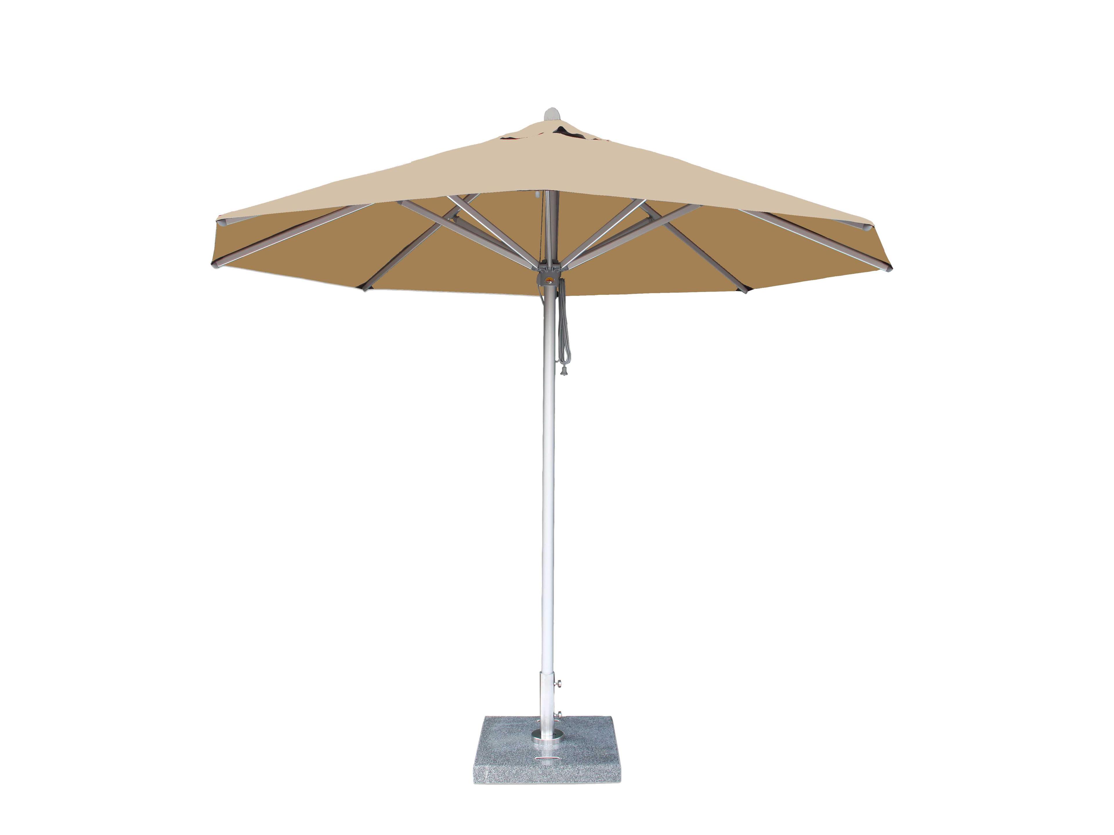 Bambrella Hurricane Aluminum 13 Foot Round Pulley Lift Patio Umbrella