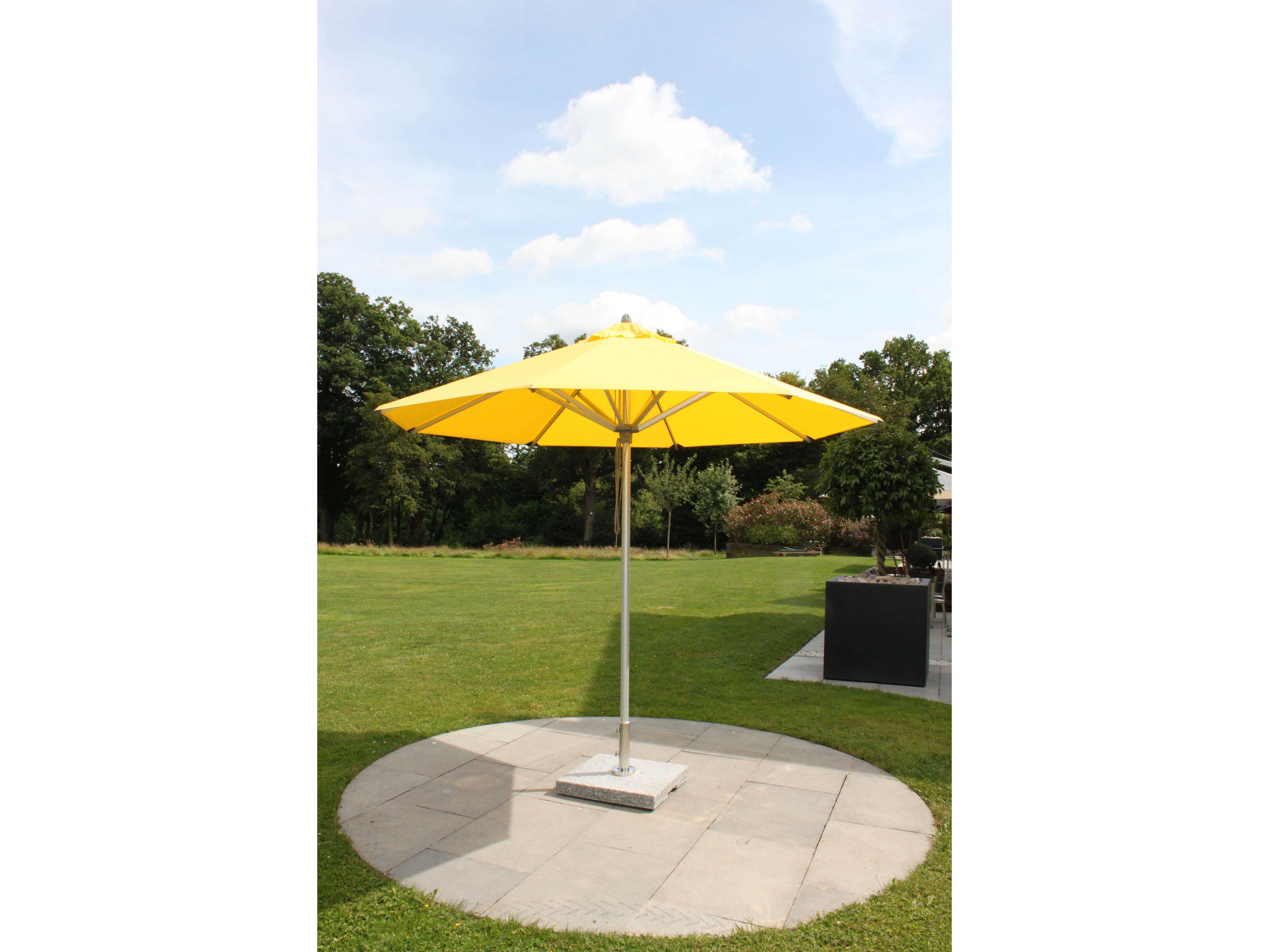 Hurricane Aluminum 13 Foot Round Pulley Lift Patio Umbrella