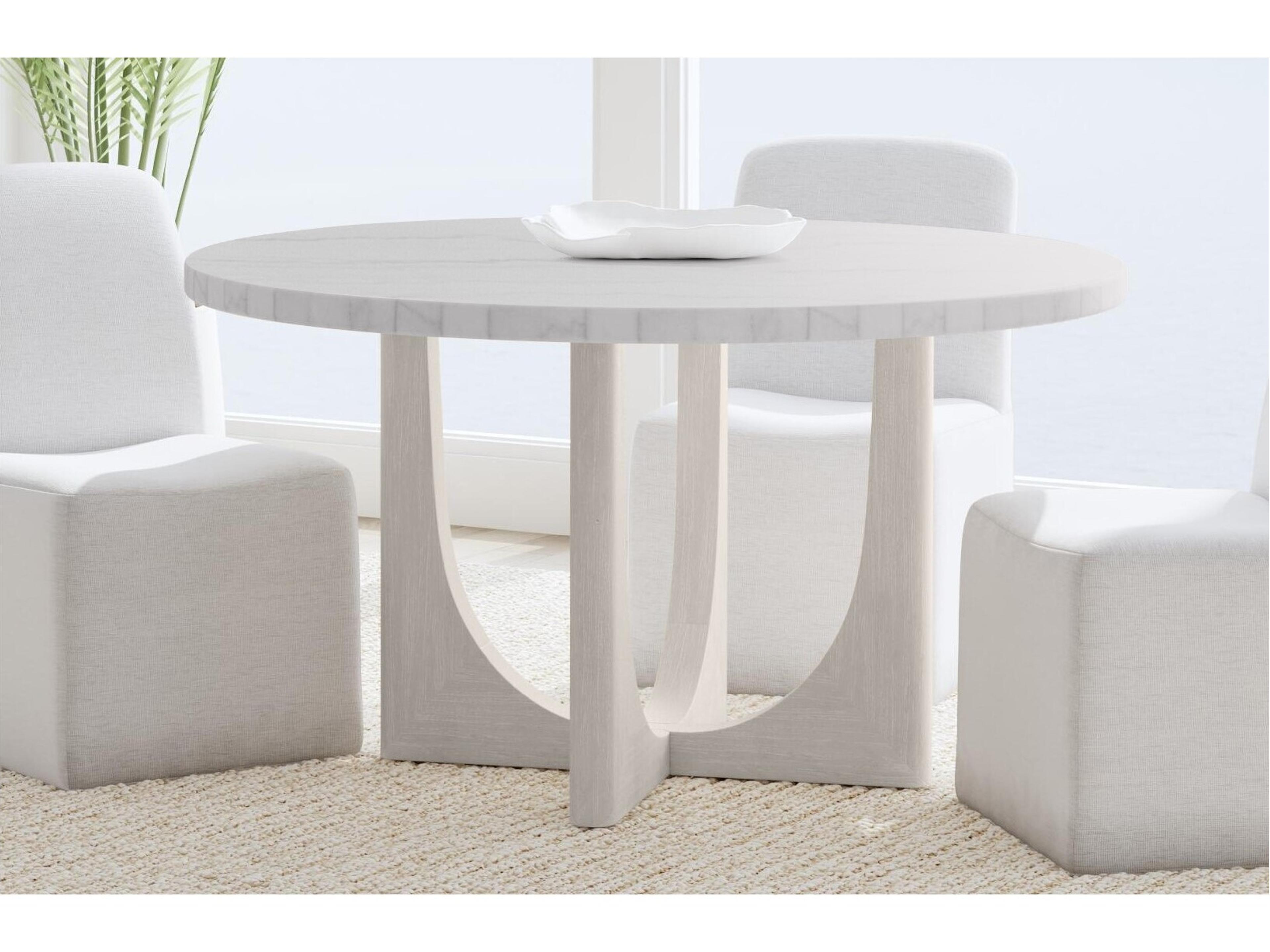 Bassett Mirror Gavin Round Marble Dining Table