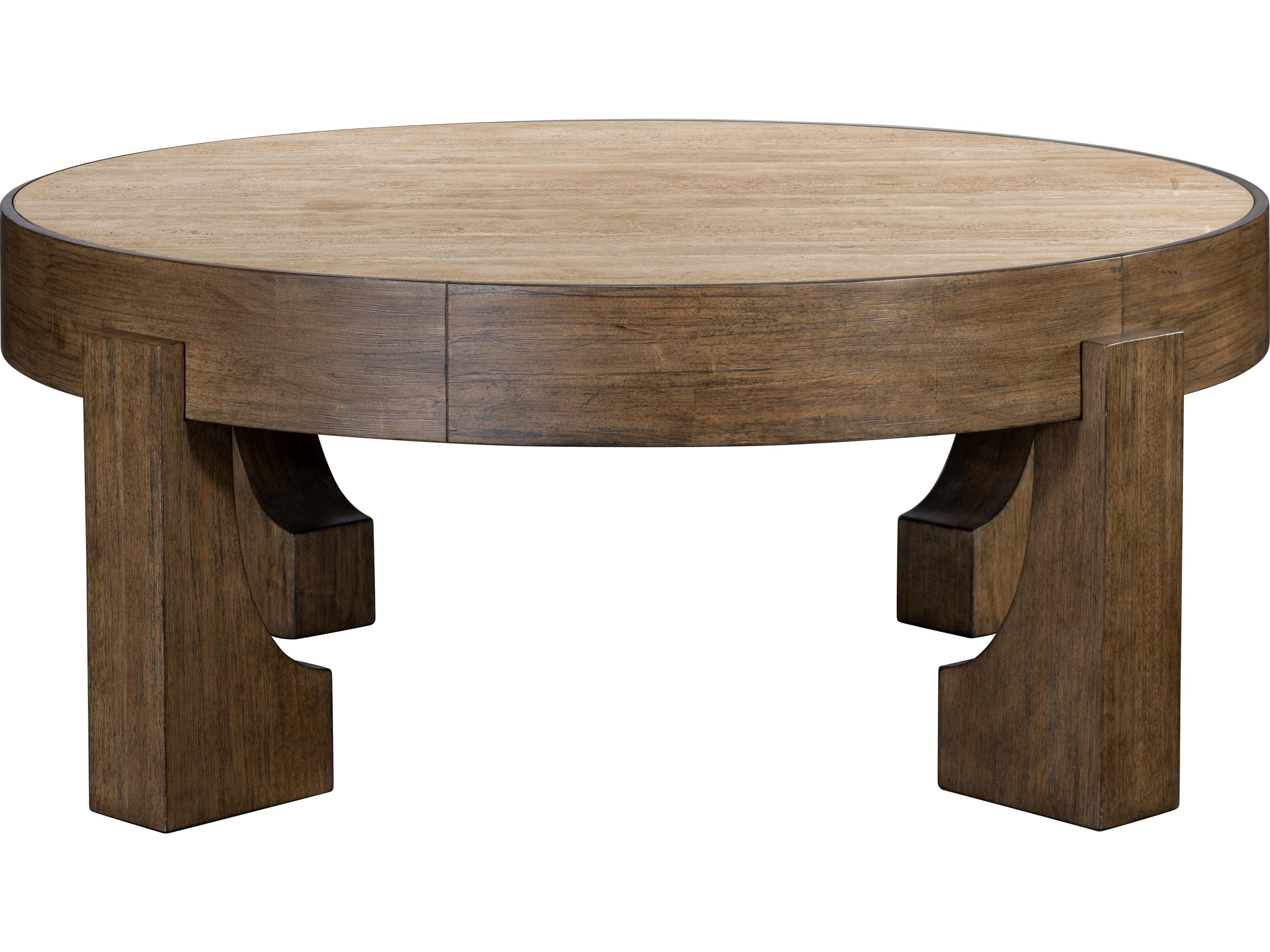 Bassett Mirror Canyon Round Wood Coffee Table