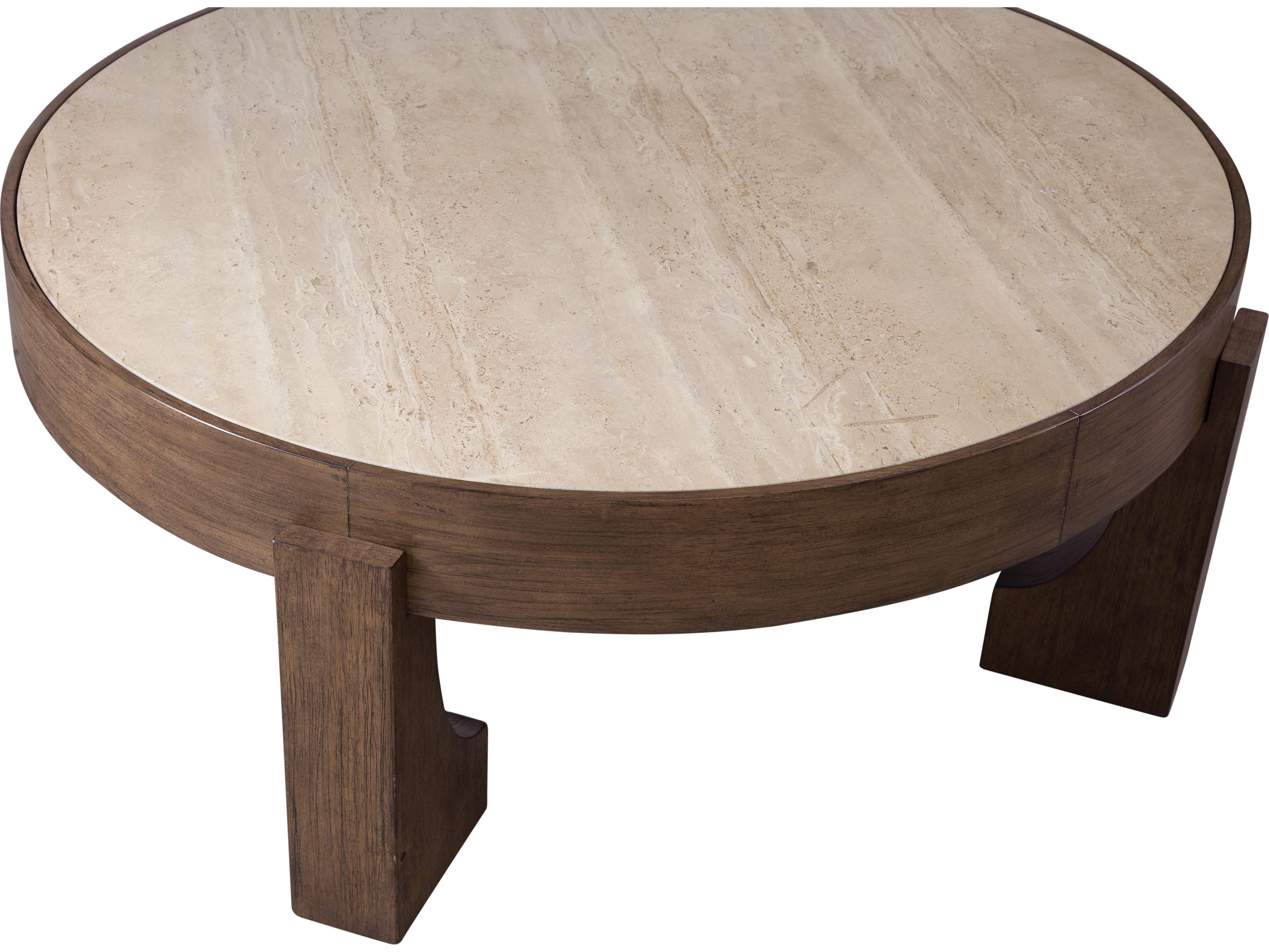 Bassett Mirror Canyon Round Wood Coffee Table