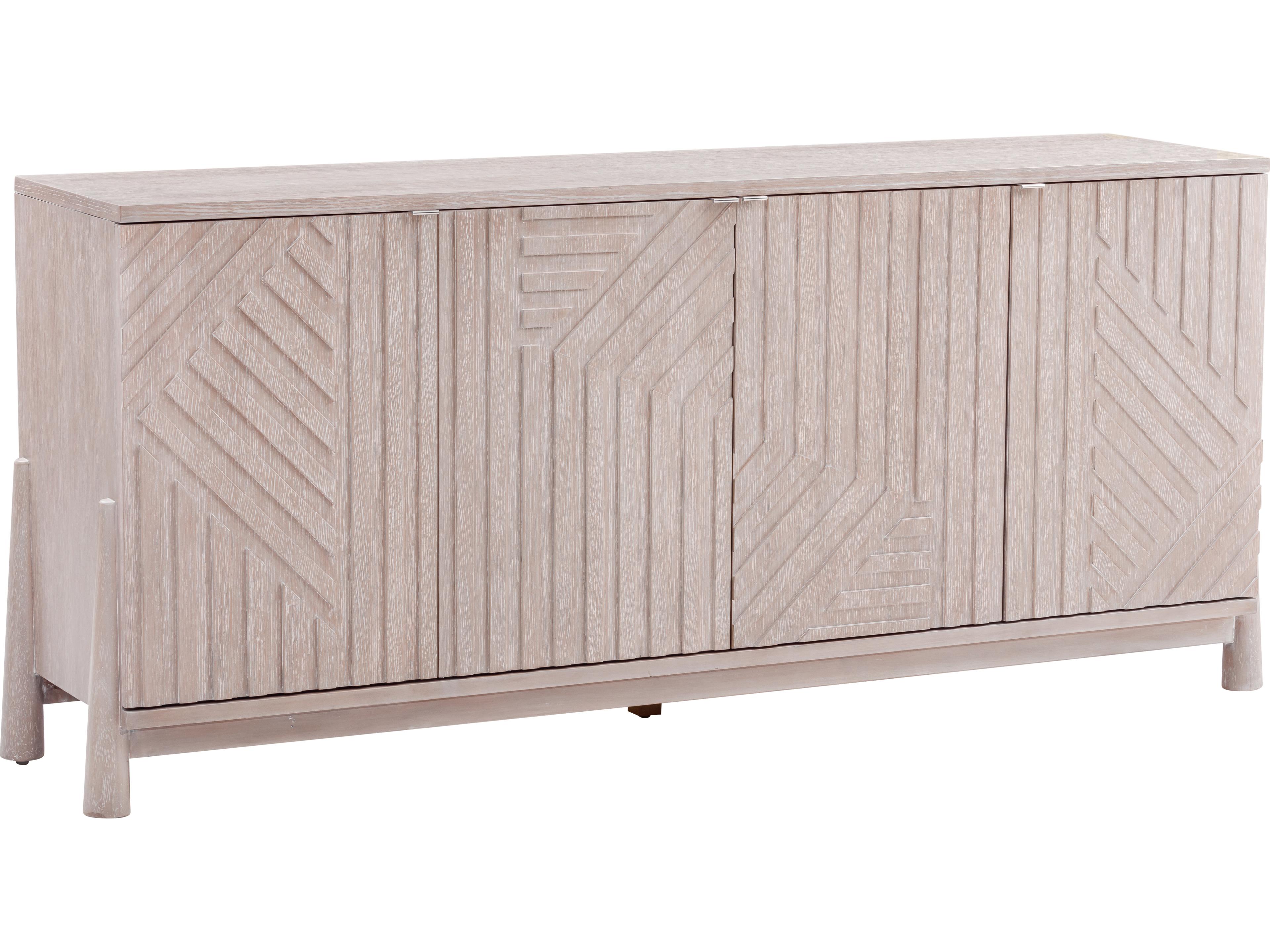 74" Oak Wood White Horizons Sideboard