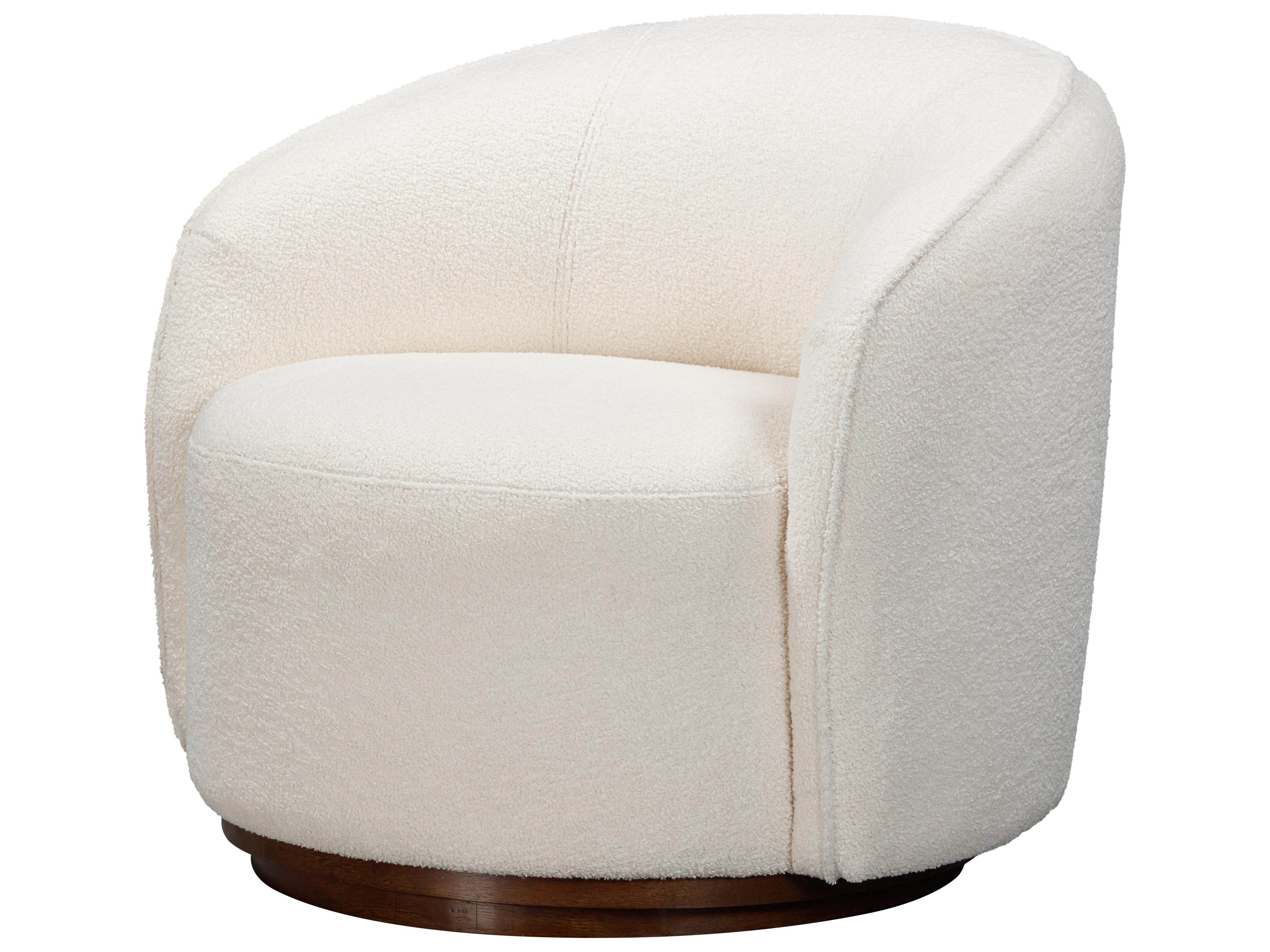 Bassett Mirror Rory Swivel Cream Accent Chair